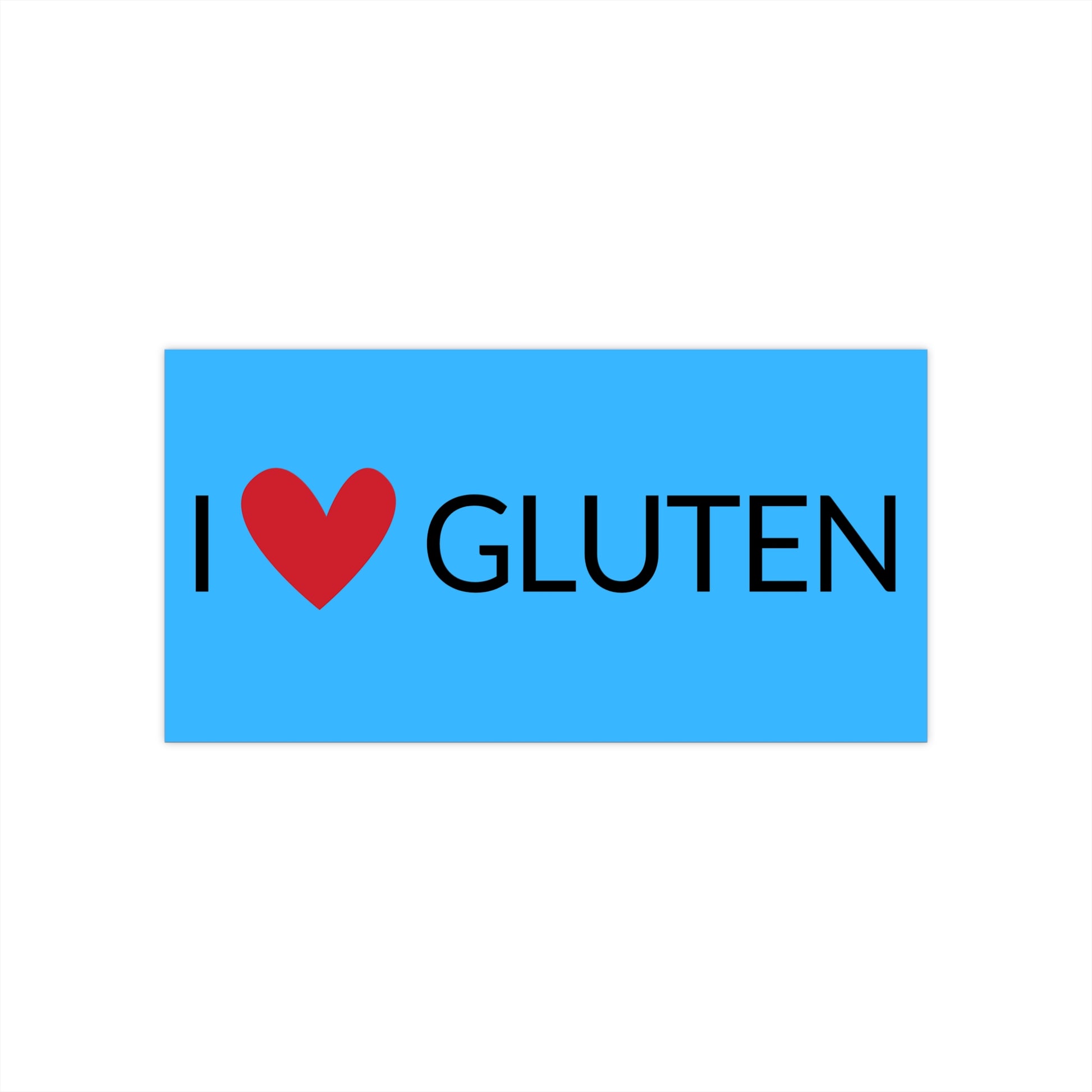 I <3 Gluten - Funny Bumper Sticker | Foodie and Bread Lover Car Decal | Quirky and Relatable Vinyl Sticker