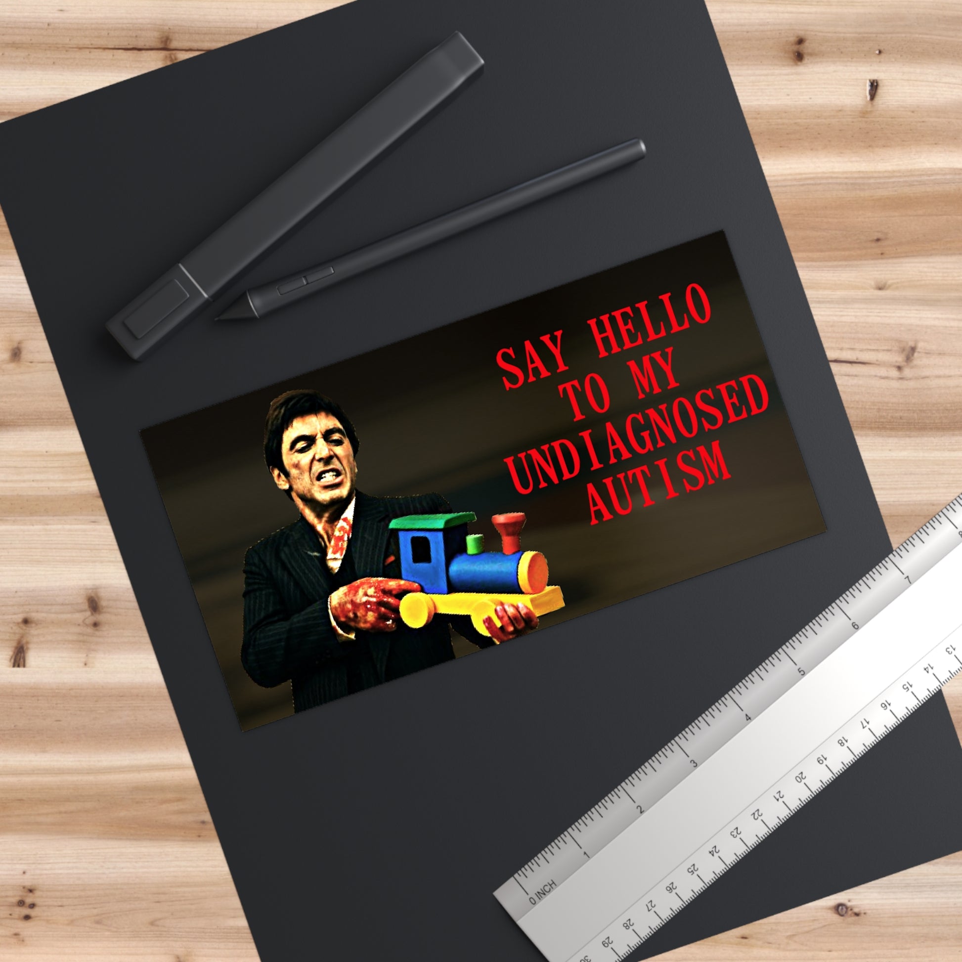 Say Hello To My - Absurd Neurodivergent Humor Sticker - Unique Vehicle Decor, Quirky Sticker, Meme Sticker