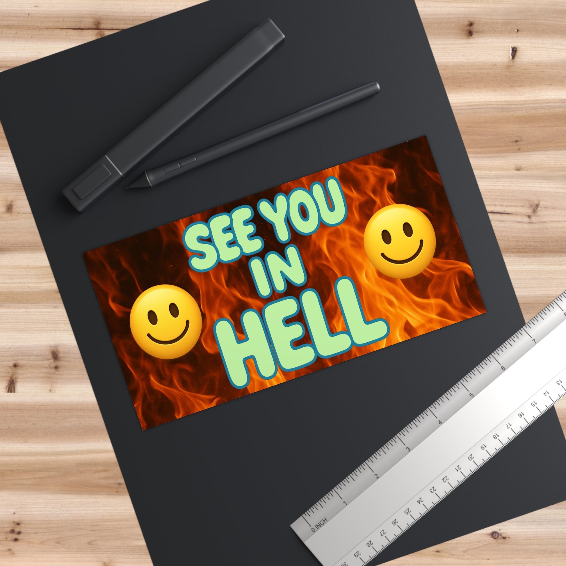 Funny Bumper Stickers - See You in Hell, Car Decals, Humorous Vehicle Stickers, Gift for Friends, Car Accessories
