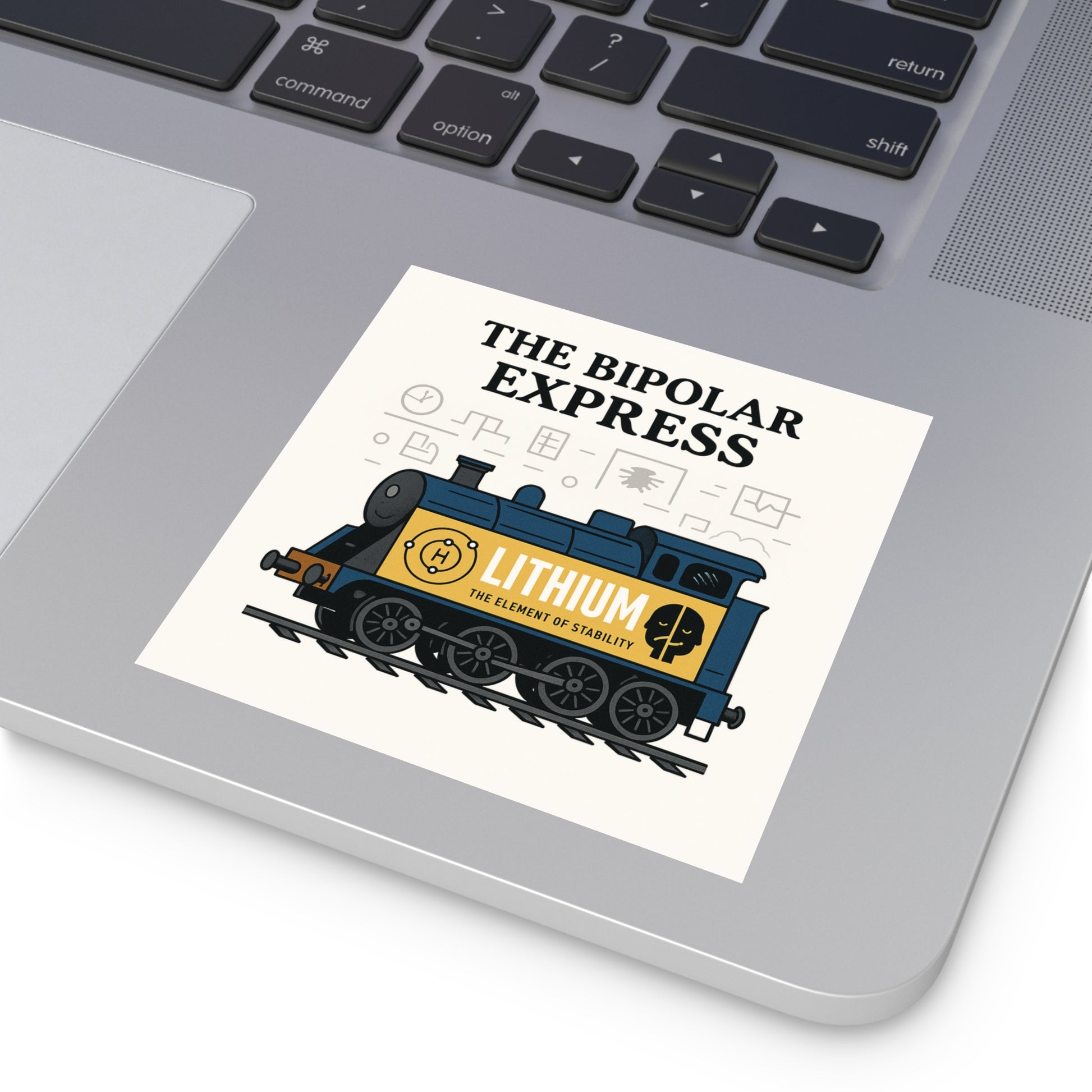 The Chaotic Express Bumper Sticker - Absurd Holiday Train Parody, Ironic Gift, Funny Mental Spiral Decal, Mood Swing Express