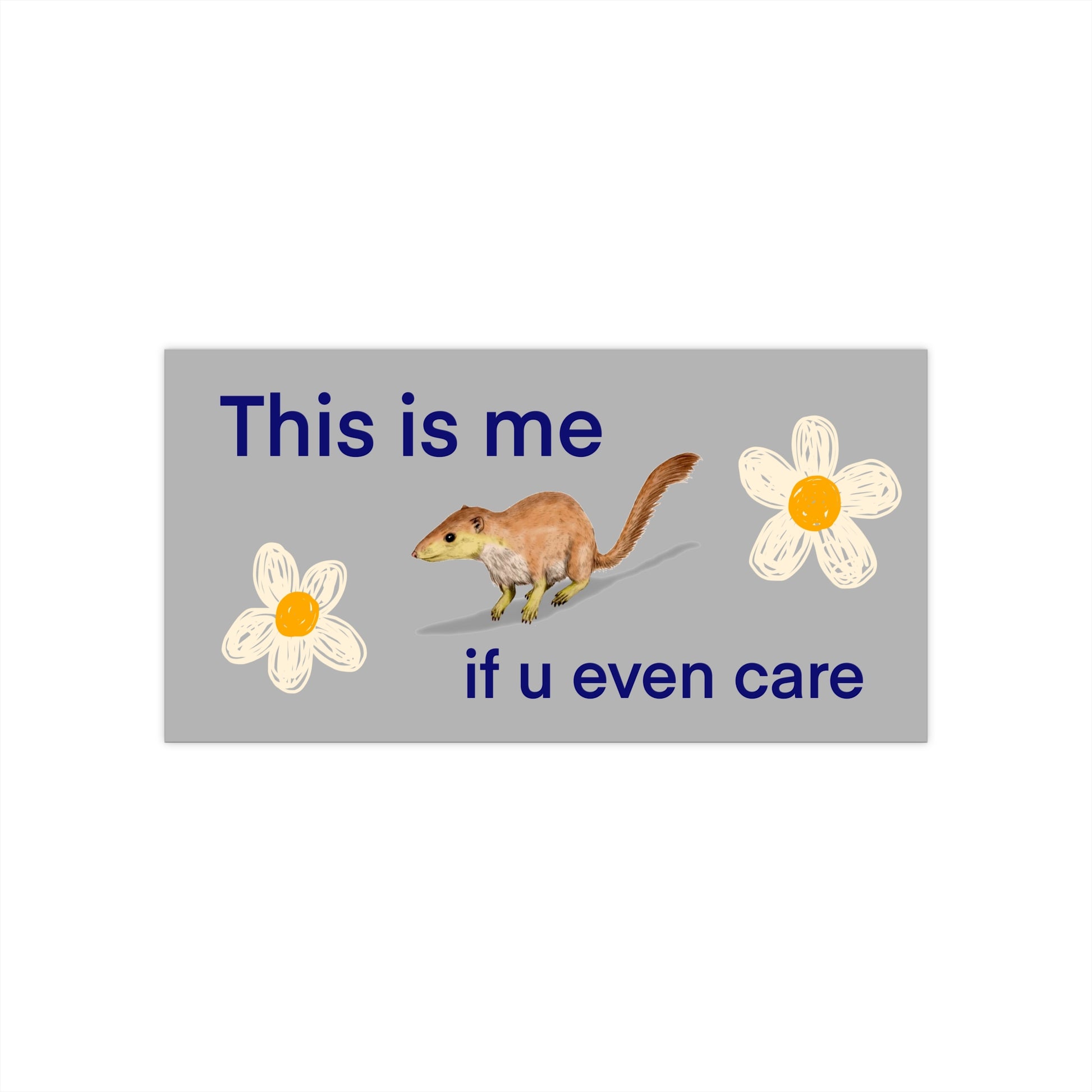 This Is Me, If U Even Care - Purgatorius Existential Bumper Sticker - Absurd Humor Waterproof Car Decal