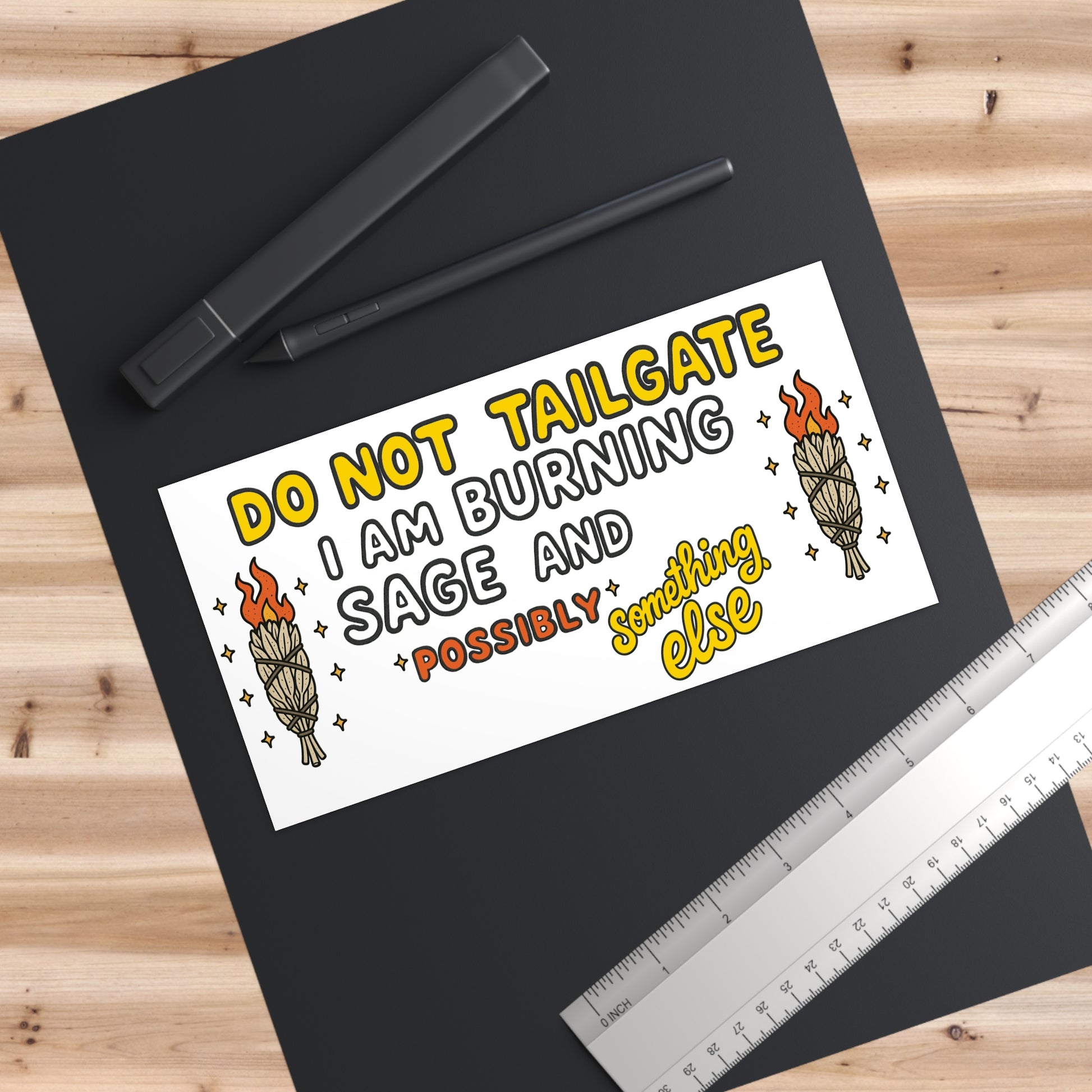 Sassy Bumper Stickers: Do Not Tailgate, Car Decor, Funny Quotes, Sage Burning, Vehicle Accessories, Witchy Humor, Smoking Humor