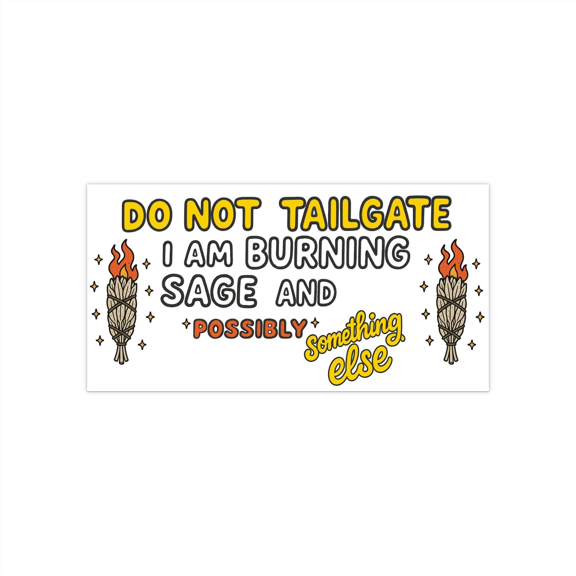 Sassy Bumper Stickers: Do Not Tailgate, Car Decor, Funny Quotes, Sage Burning, Vehicle Accessories, Witchy Humor, Smoking Humor