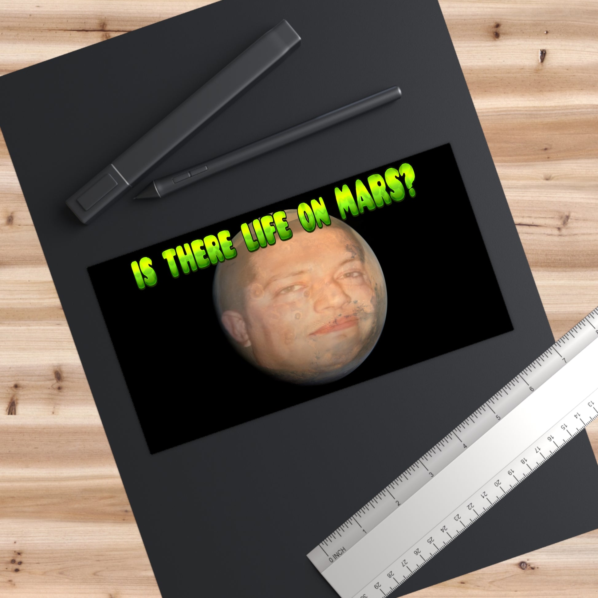 Is There Life On Mars - Funny Meme Bumper Sticker - Vinyl, Waterproof Sticker - Sal Meme Sticker Indoor/Outdoor
