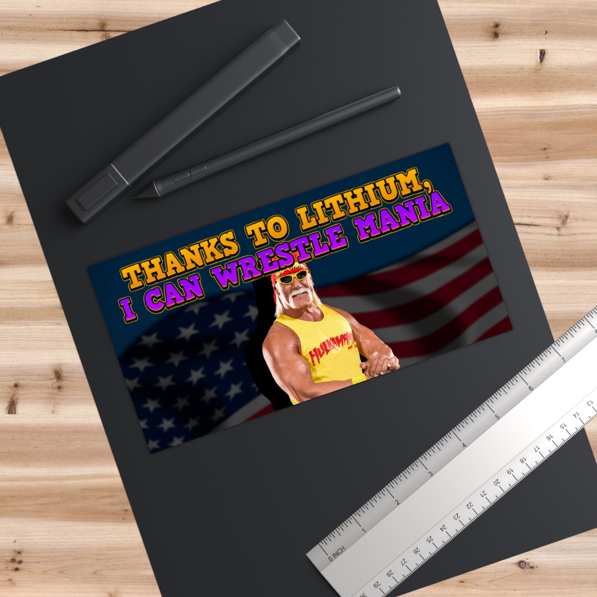 Wrestle Mania Sticker, Funny Car Decals, Lithium Motivation Stickers, Gifts for Neurodivergent Friends