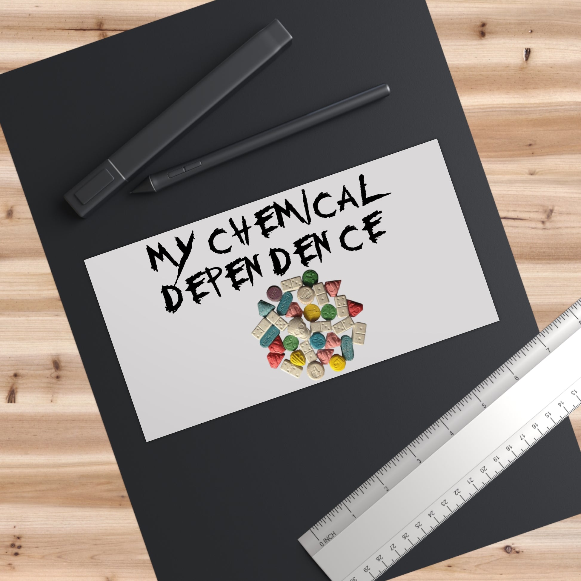 My Chemical Dependence Bumper Stickers - Vintage Vibe, Perfect for Cars, Laptops, Gifts, Music Lovers, Unique Decor