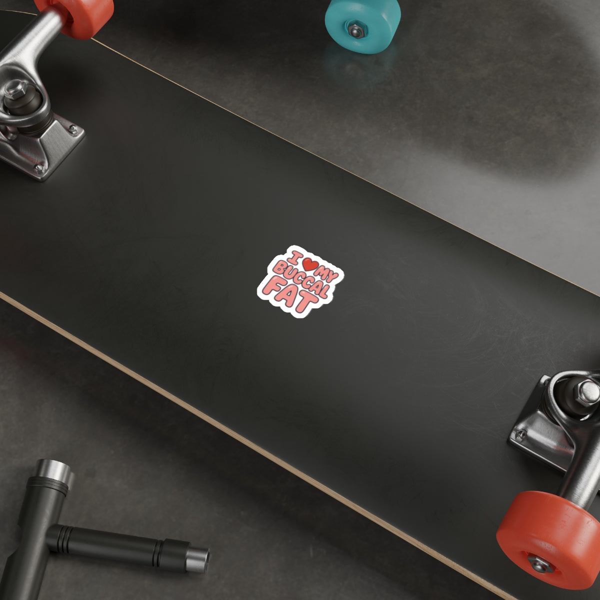 I <3 My Buccal Fat Bumper Sticker- Glossy Body Positivity Vinyl Decal for Cars, Laptops & Chaos Enthusiasts