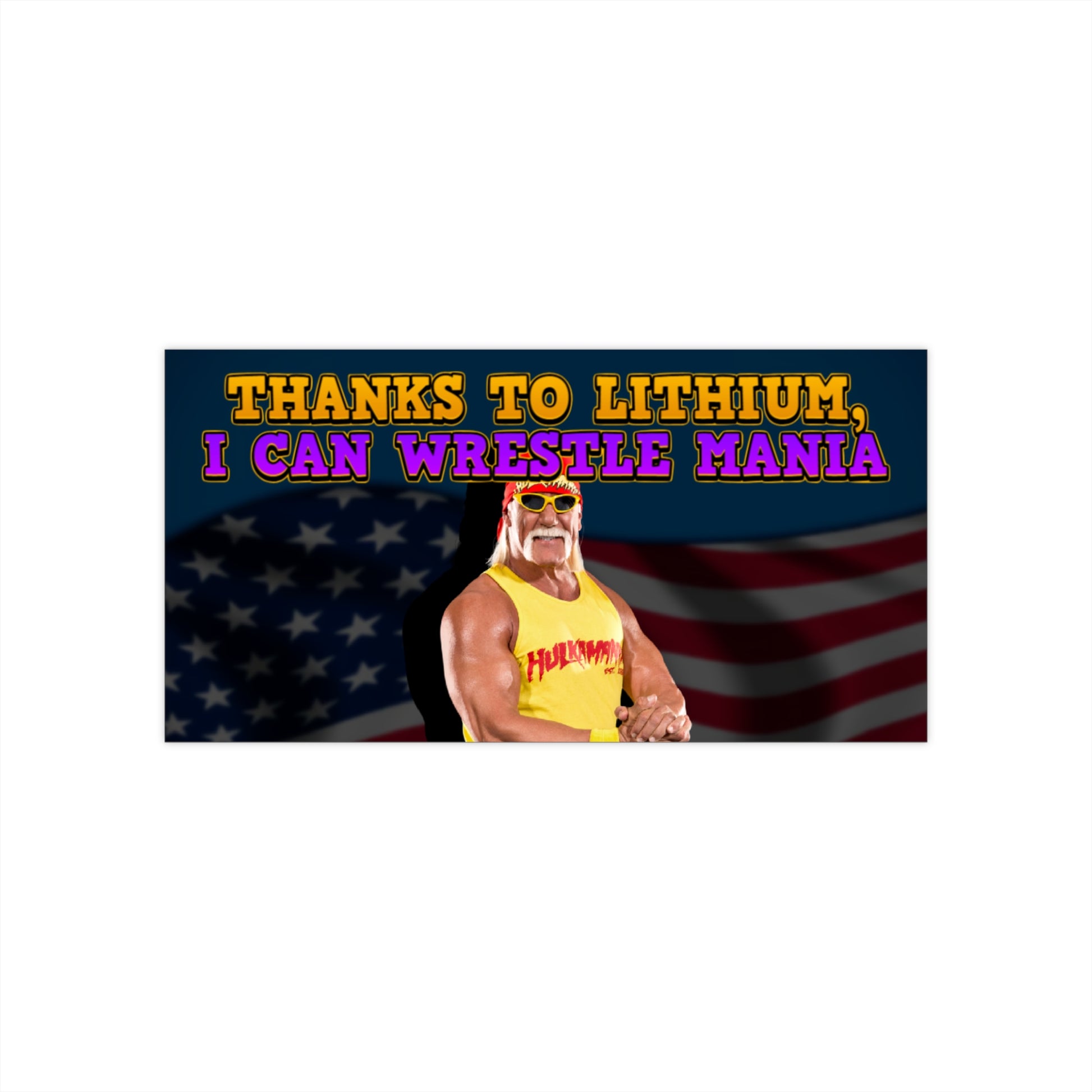 Wrestle Mania Sticker, Funny Car Decals, Lithium Motivation Stickers, Gifts for Neurodivergent Friends