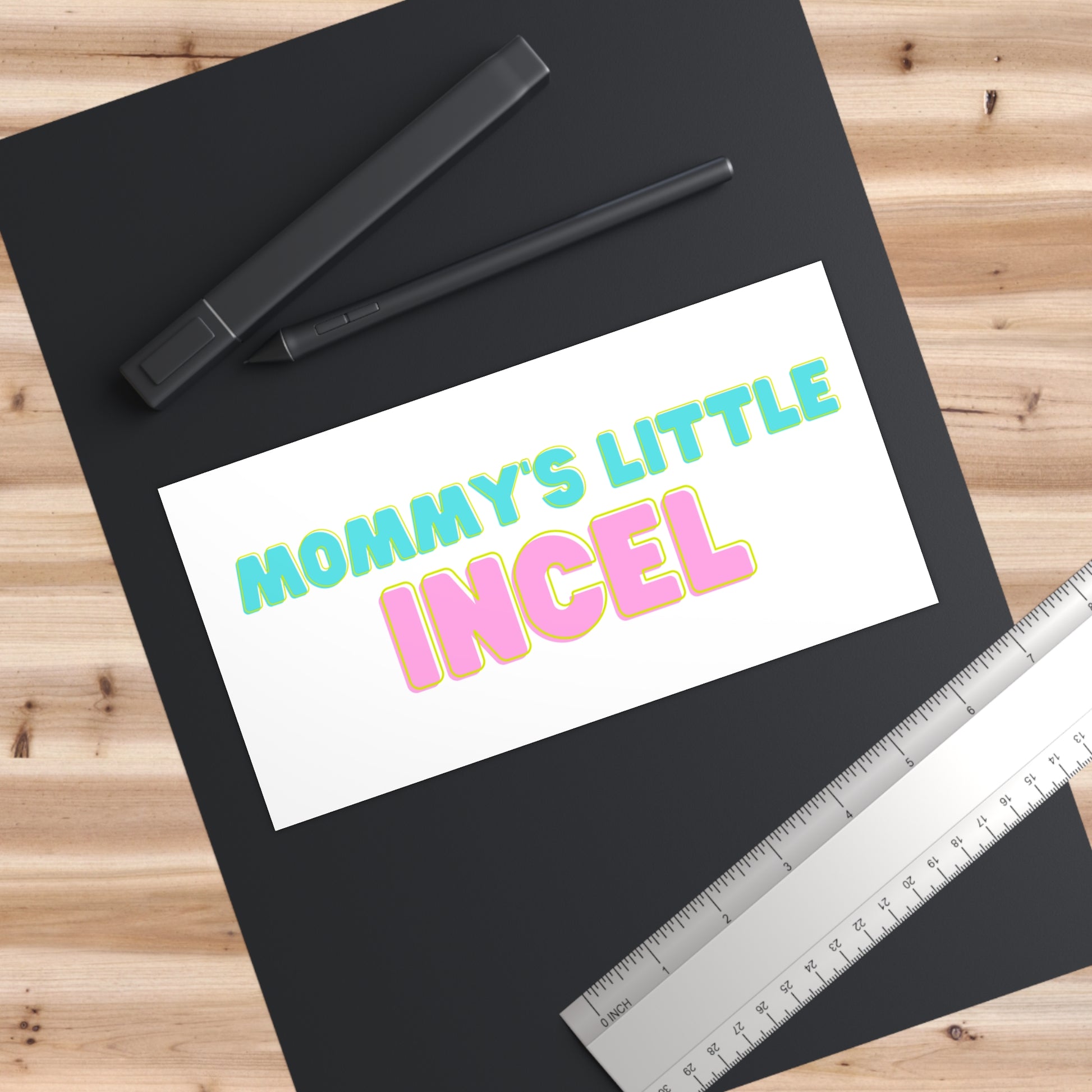 Funny - Mommy's Little Incel - Bumper Sticker - Sarcastic Car Decal for Parents - Edgy Humor Sticker - Unique Gift for Meme Lovers