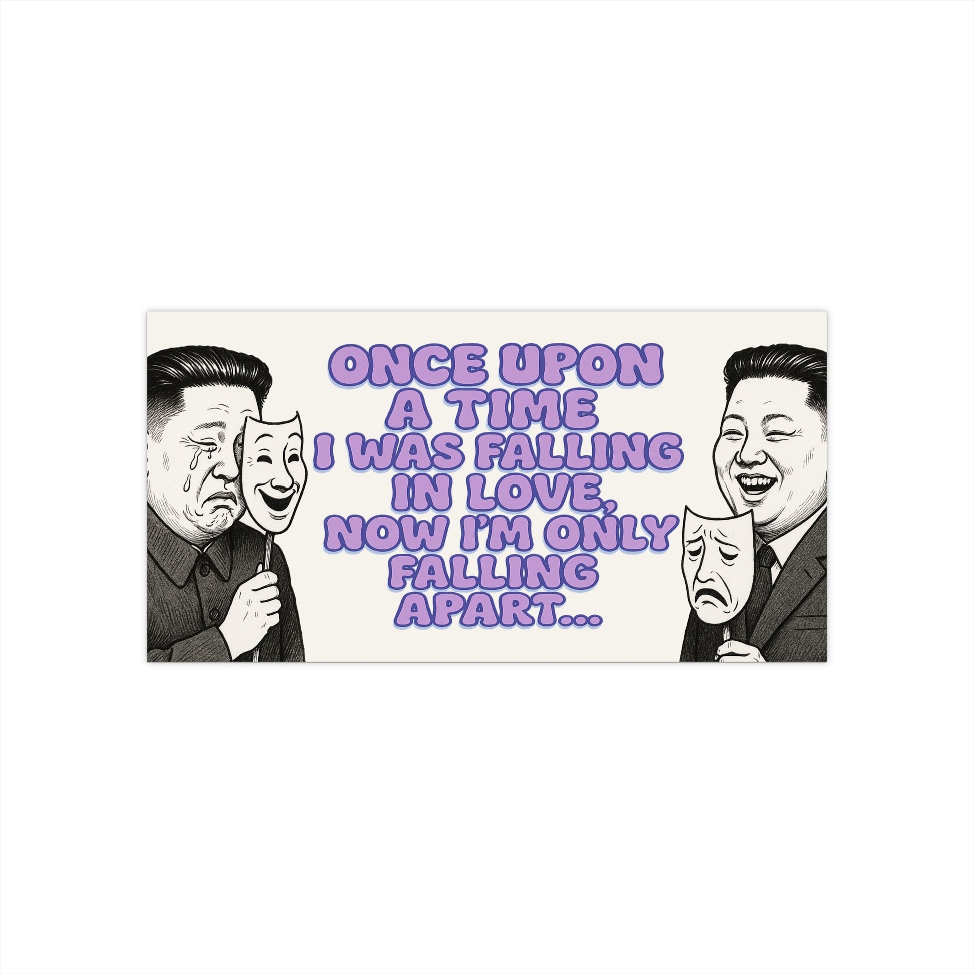 Total Eclipse of the Vinyl Bumper Sticker - Emo Core Car Decal with Theatre Mask Realness