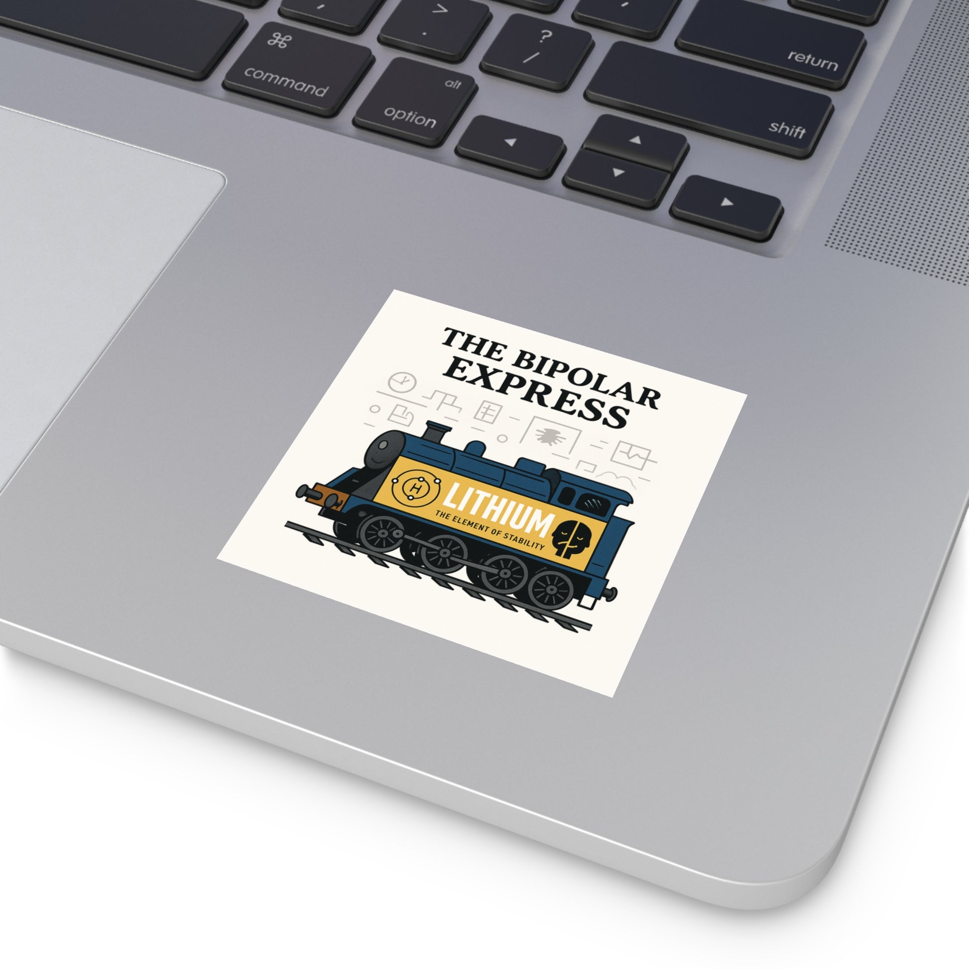 The Chaotic Express Bumper Sticker - Absurd Holiday Train Parody, Ironic Gift, Funny Mental Spiral Decal, Mood Swing Express