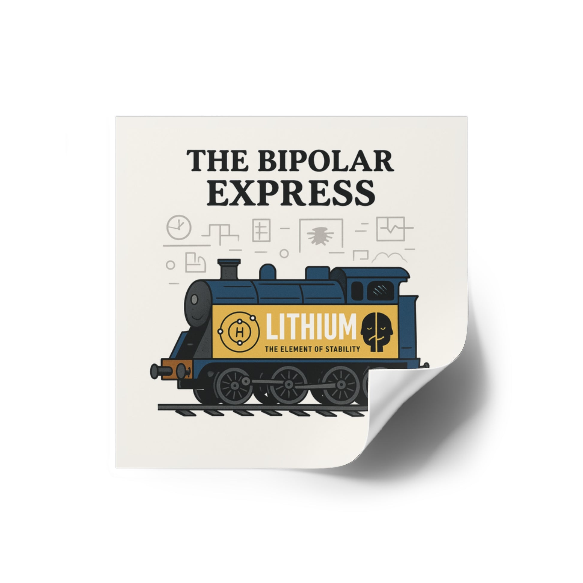 The Chaotic Express Bumper Sticker - Absurd Holiday Train Parody, Ironic Gift, Funny Mental Spiral Decal, Mood Swing Express
