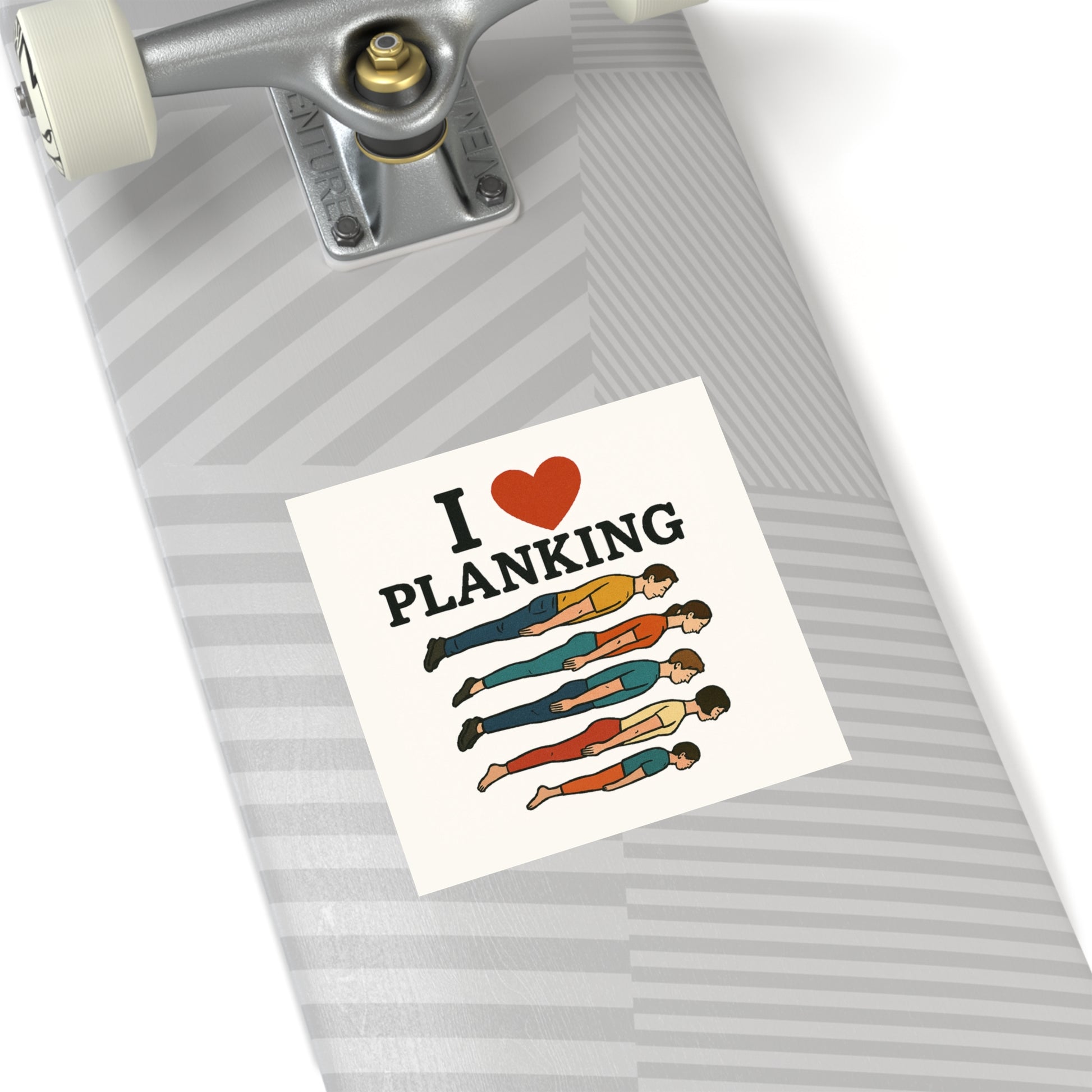 I Heart Planking Sticker - Funny Retro Meme Vinyl Decal - Ironic Absurd Humor, Internet Trend Revival, Shitpost Car Laptop Sticker
