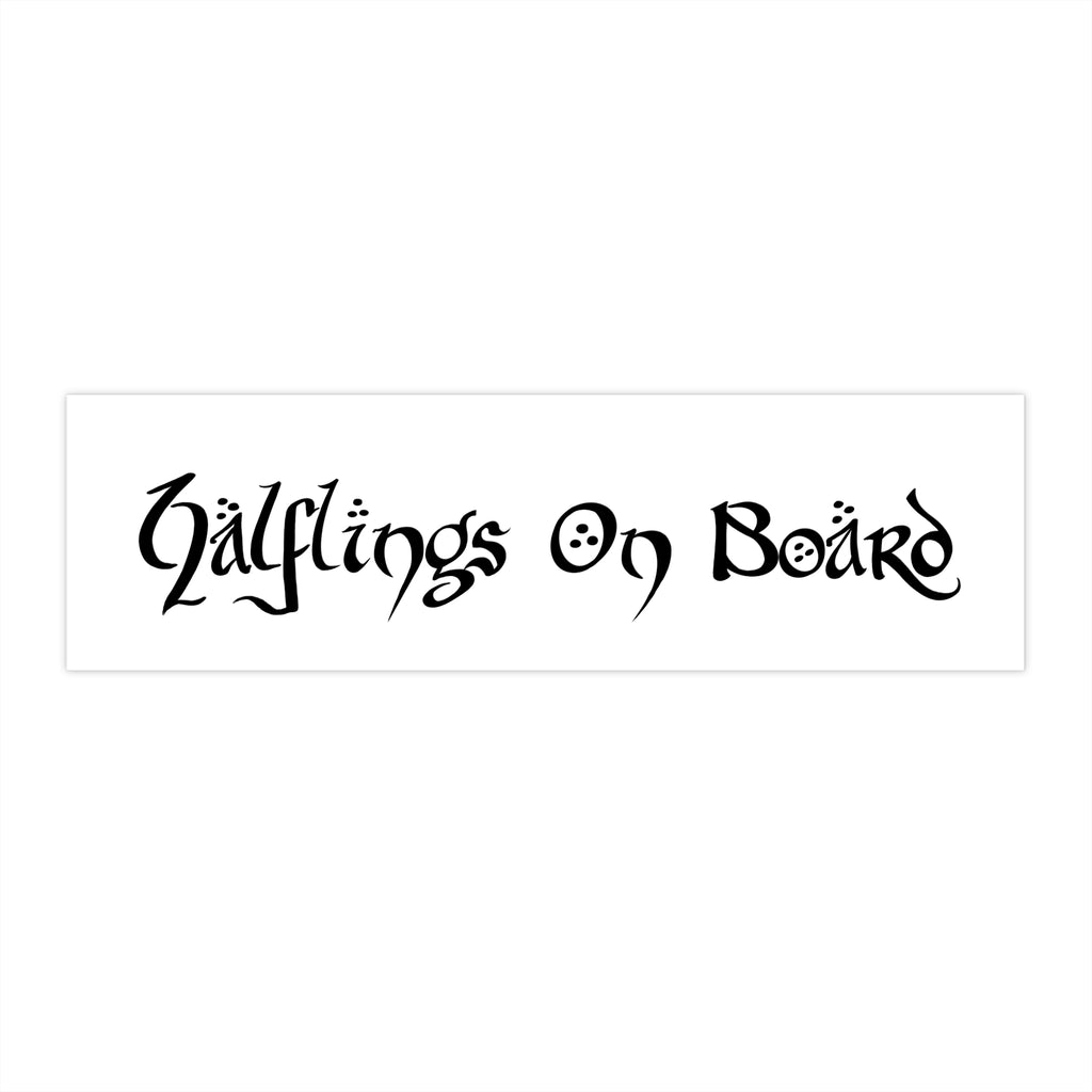 Halflings On Board (plural) - LOTR Bumper Sticker - Baby On Board - Hobbit Bumper Sticker