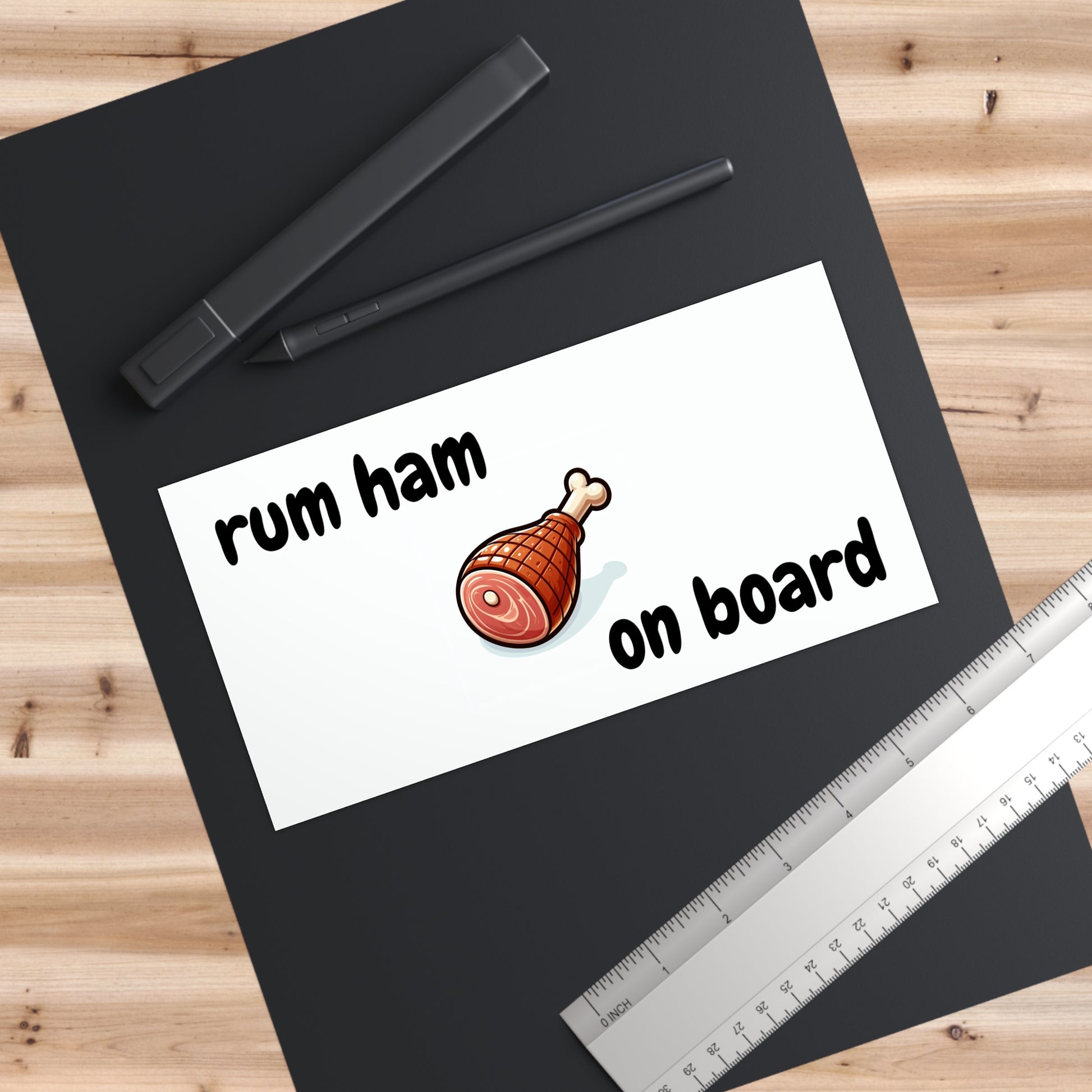 Rum Ham on Board - Funny Bumper Sticker- Always Sunny Inspired Car Decal- Hilarious Road Trip Sticker