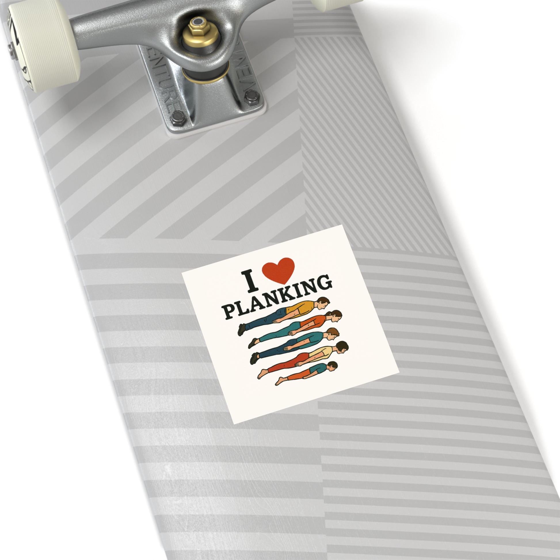 I Heart Planking Sticker - Funny Retro Meme Vinyl Decal - Ironic Absurd Humor, Internet Trend Revival, Shitpost Car Laptop Sticker
