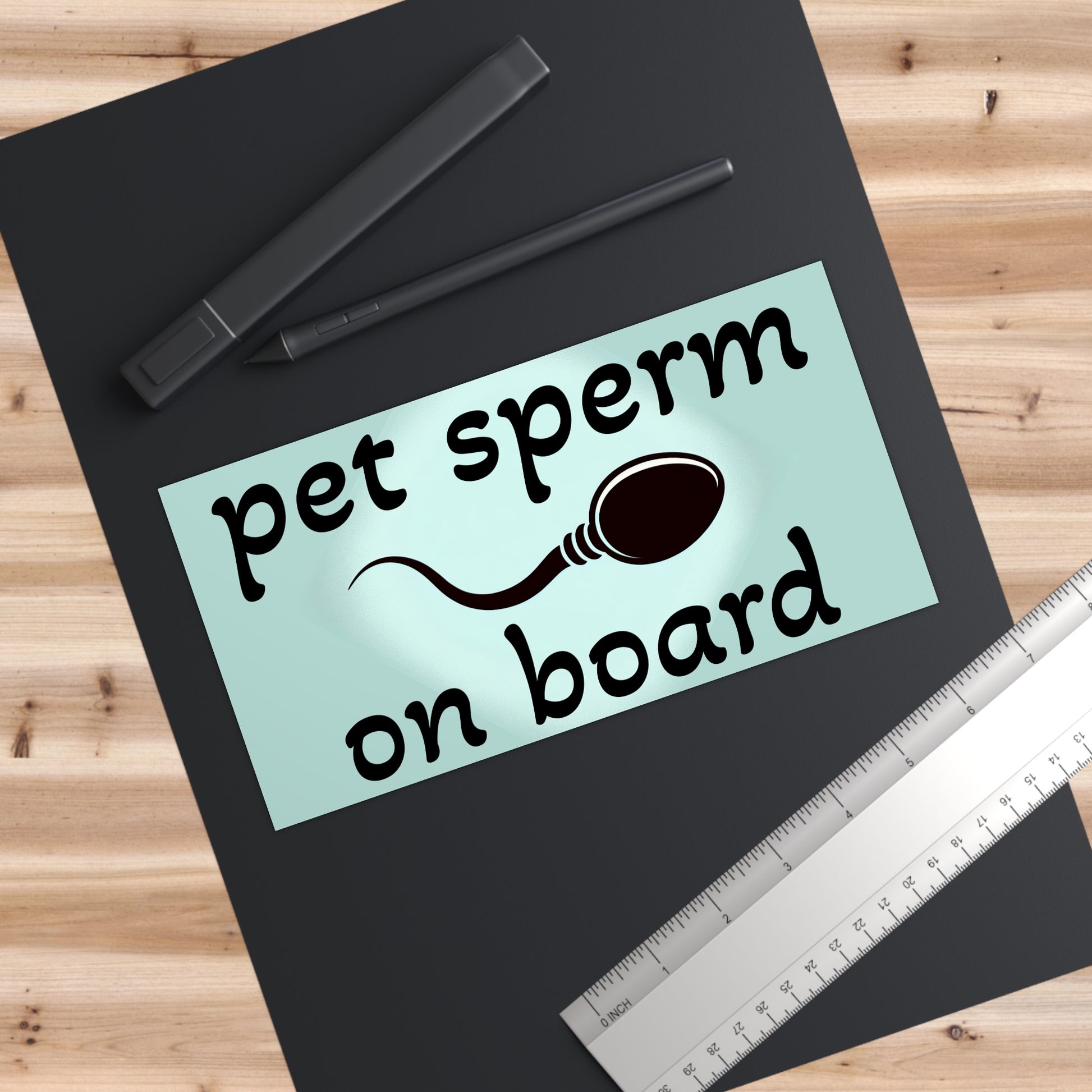 Funny Pet Sperm on Board Bumper Sticker - Hilarious Car Decal for Parents - Quirky Baby Announcement Gift - Parent Humor Sticker