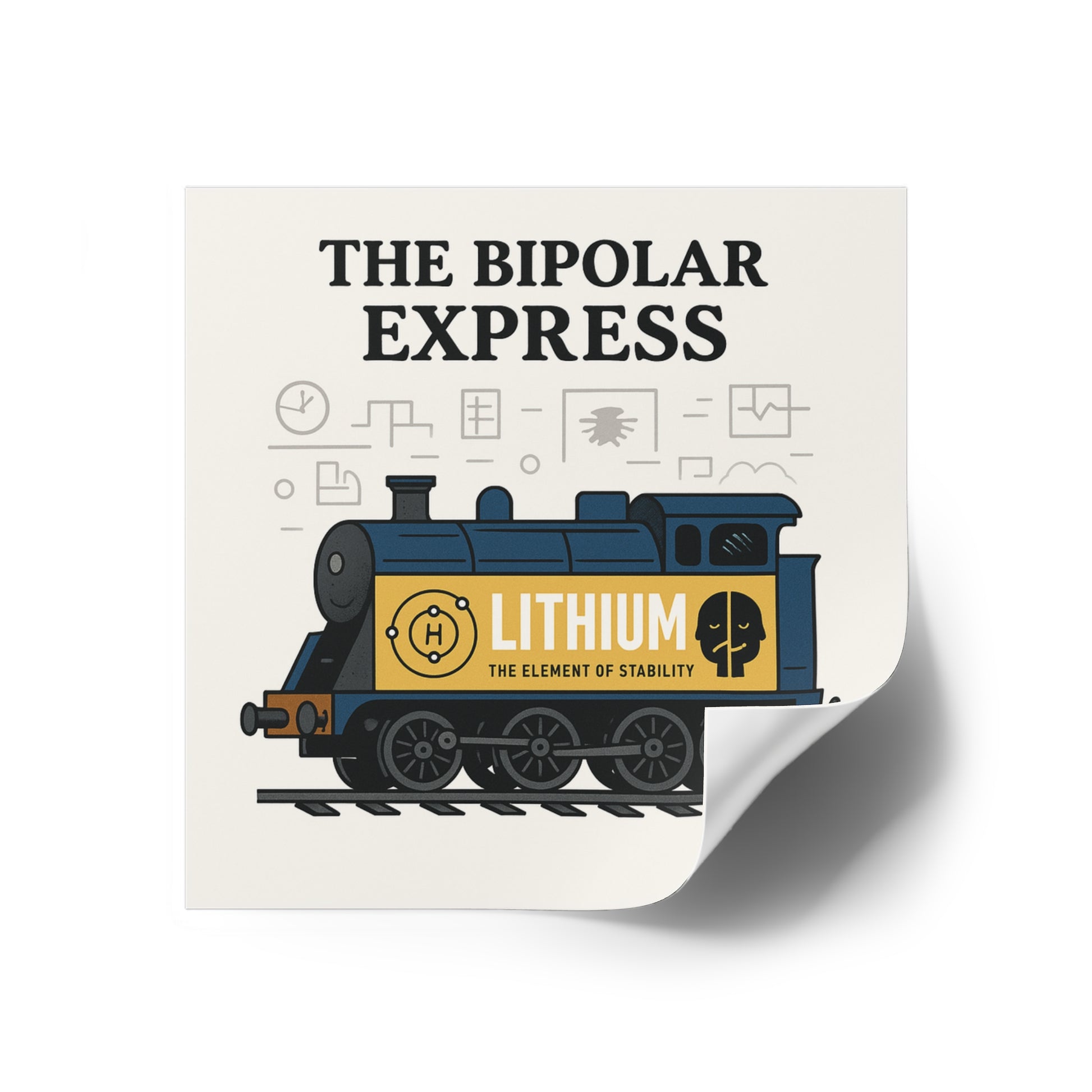 The Chaotic Express Bumper Sticker - Absurd Holiday Train Parody, Ironic Gift, Funny Mental Spiral Decal, Mood Swing Express
