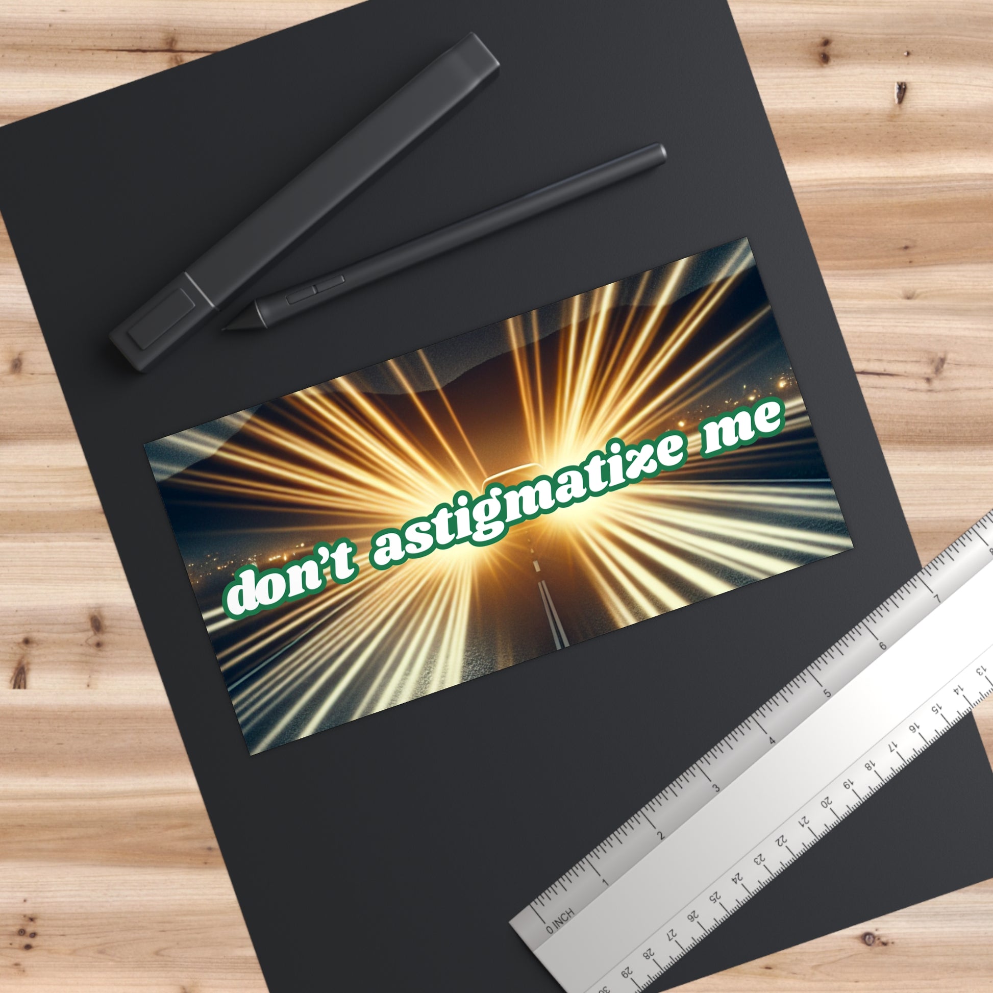 Don't Astigmatize Me - Funny Eye Humor Bumper Sticker | Optical Pun Car Decal | Nerdy & Witty Sticker