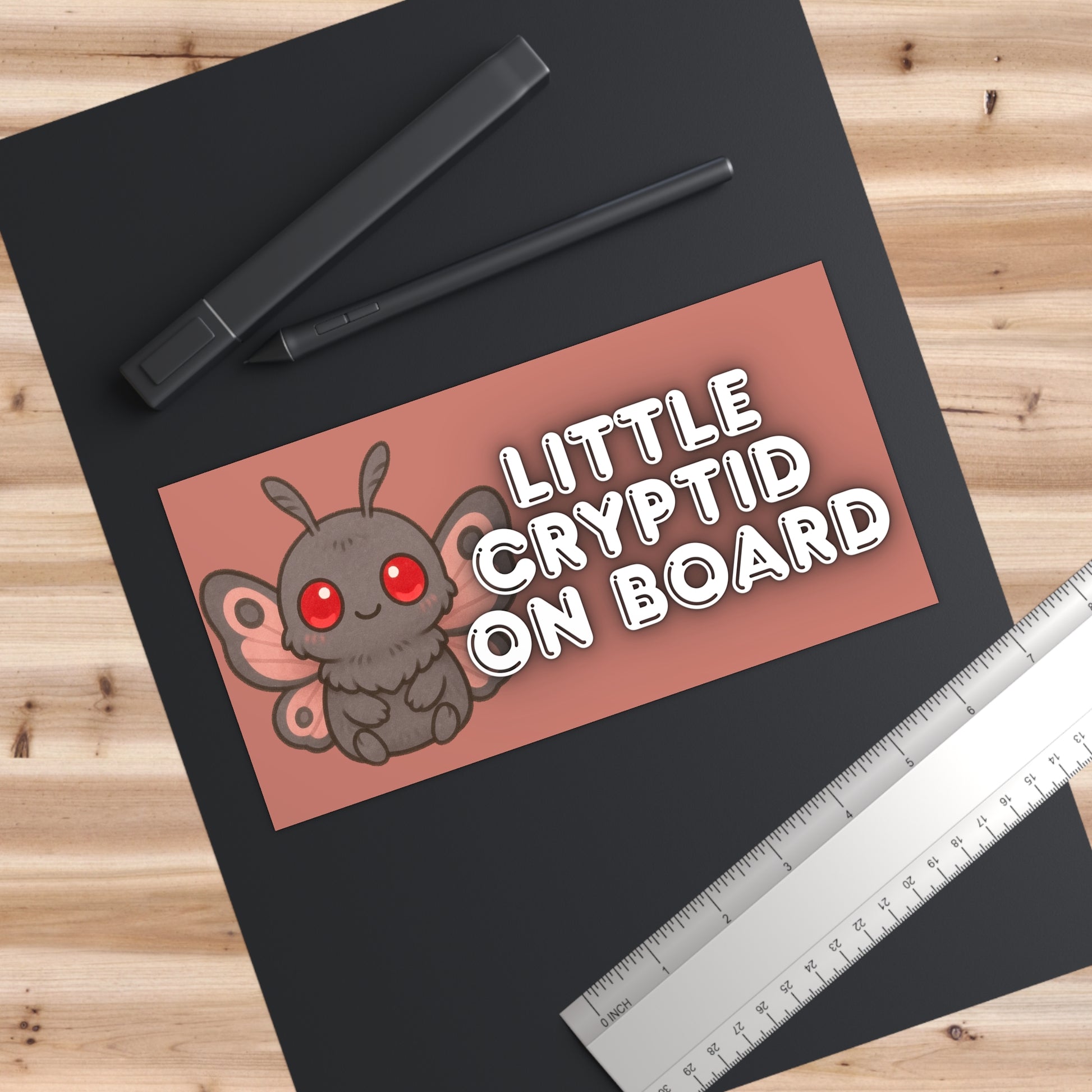Little Cryptid On Board - Baby Mothman - Baby On Board Sticker - Waterproof Vinyl Sticker - Easy Application