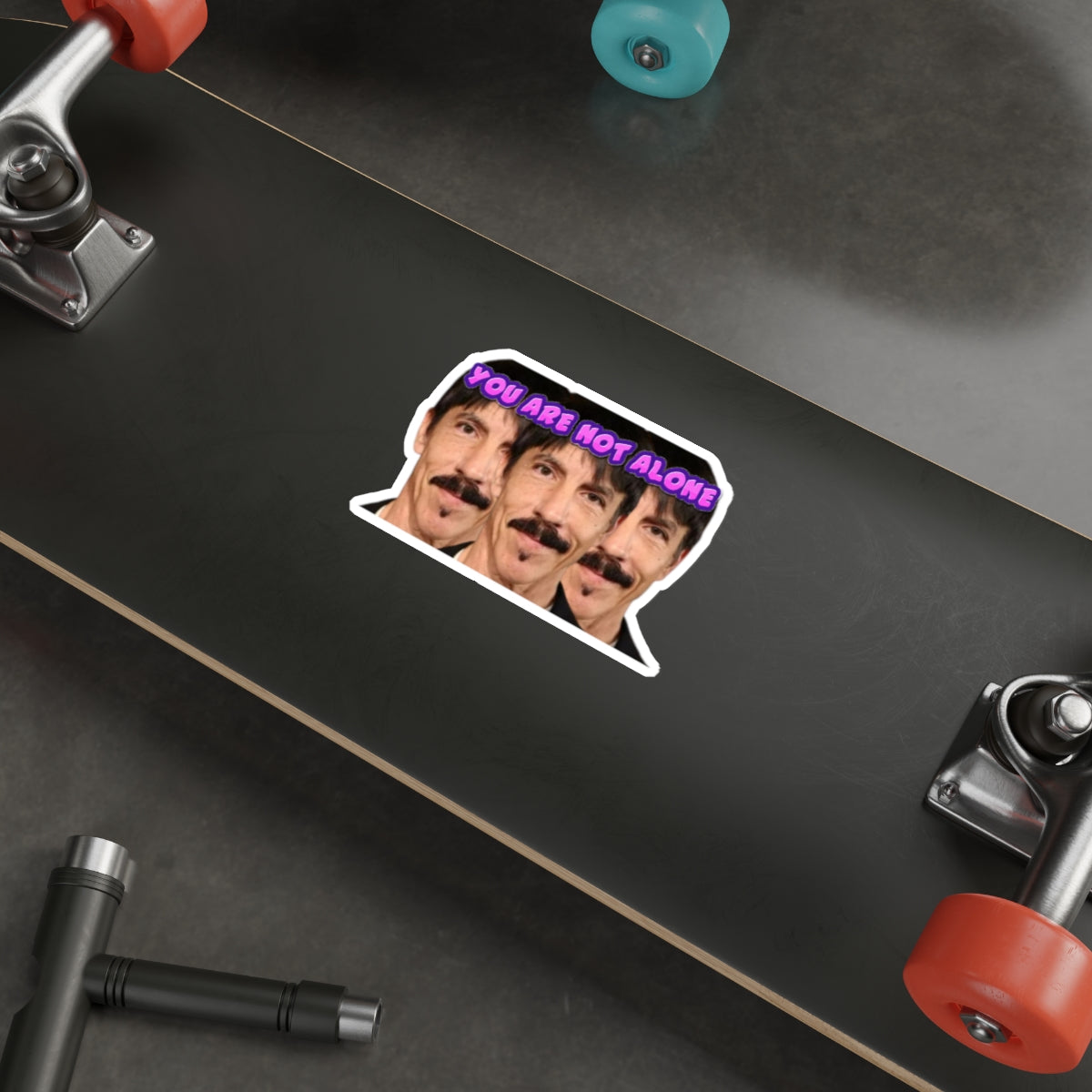 Funny Anthony Kiedis Clones Bumper Sticker | You Are Not Alone Meme Decal | Surreal RHCP Parody Vinyl for Car, Laptop, or Water Bottle