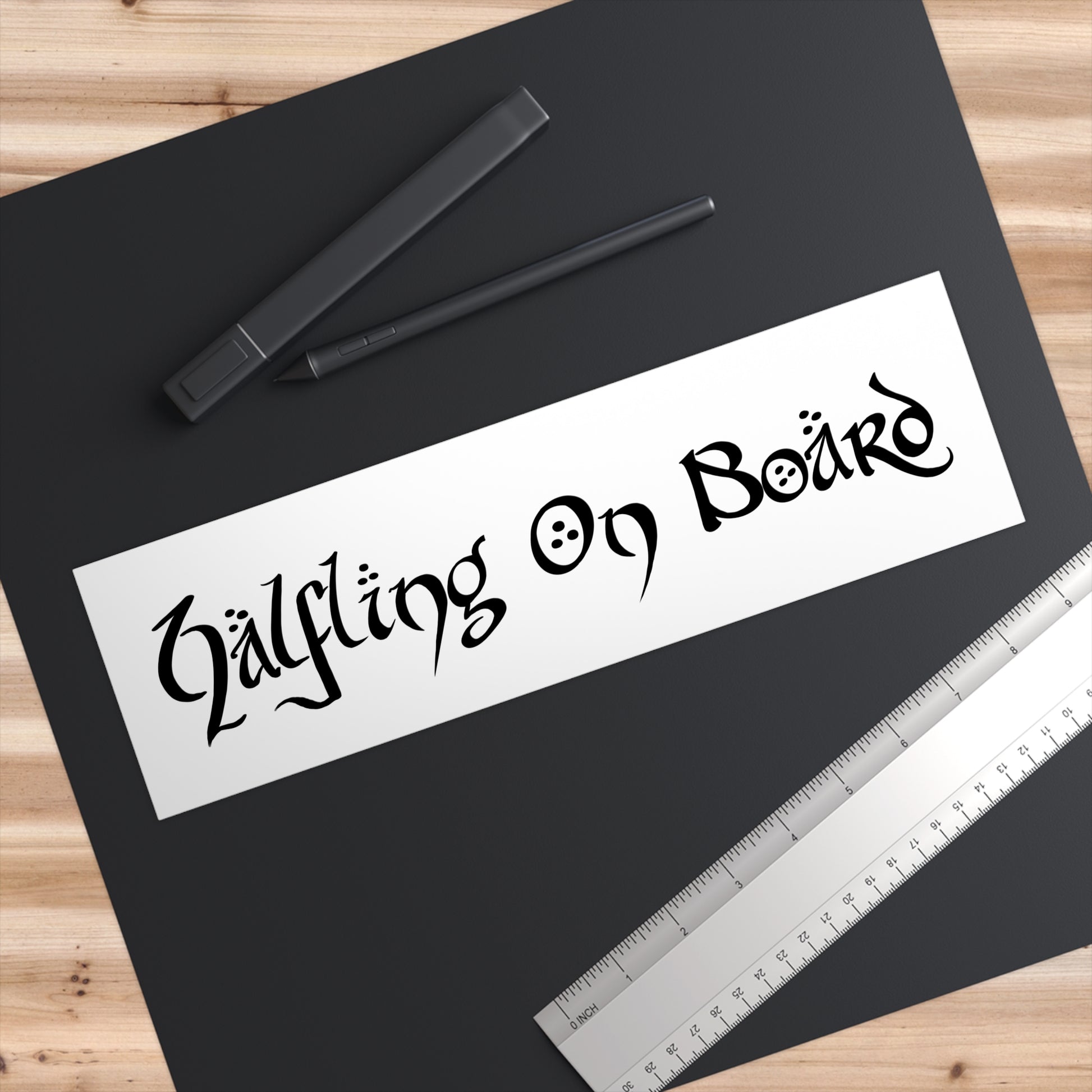Halfling On Board - LOTR Bumper Sticker - Baby On Board - Hobbit Bumper Sticker