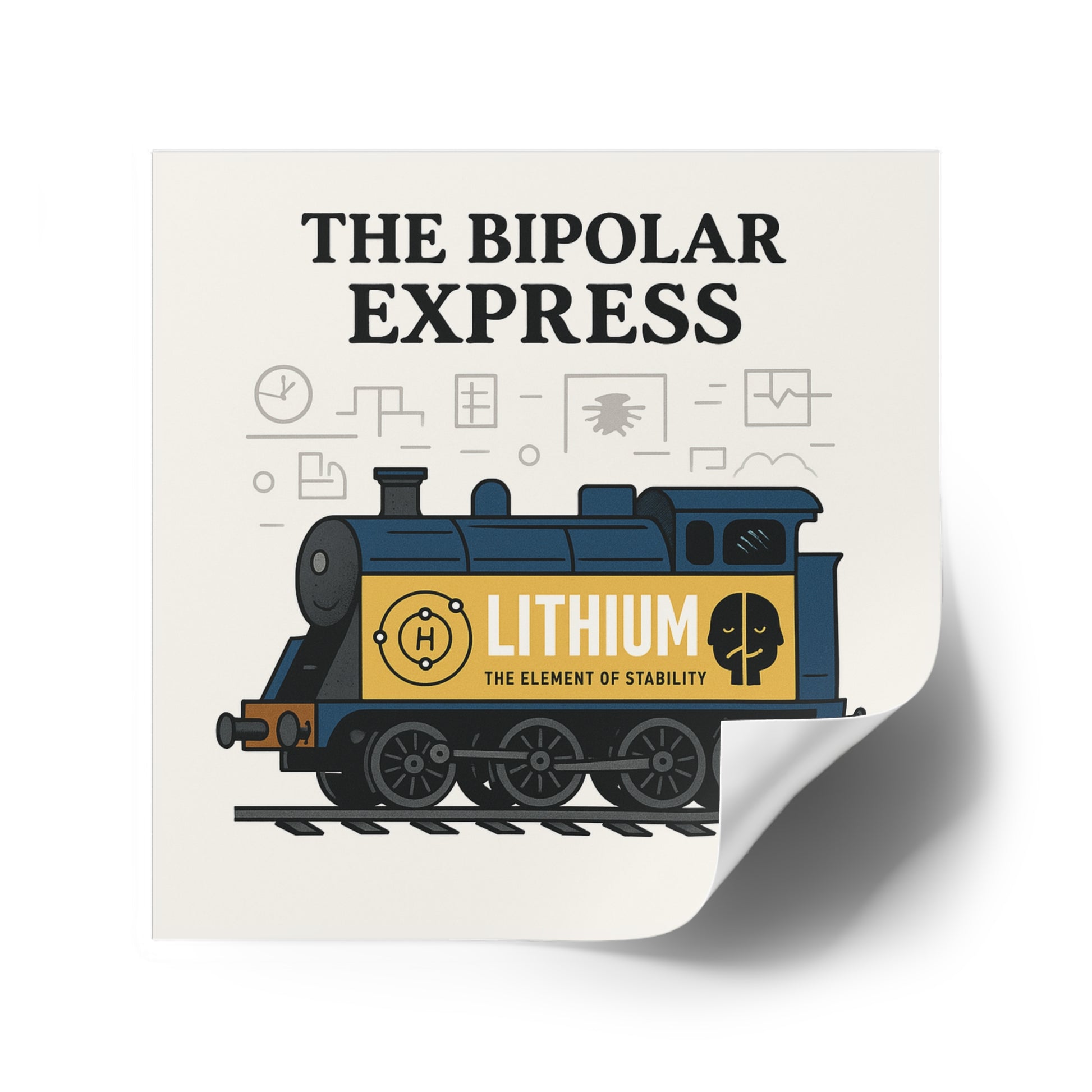 The Chaotic Express Bumper Sticker - Absurd Holiday Train Parody, Ironic Gift, Funny Mental Spiral Decal, Mood Swing Express