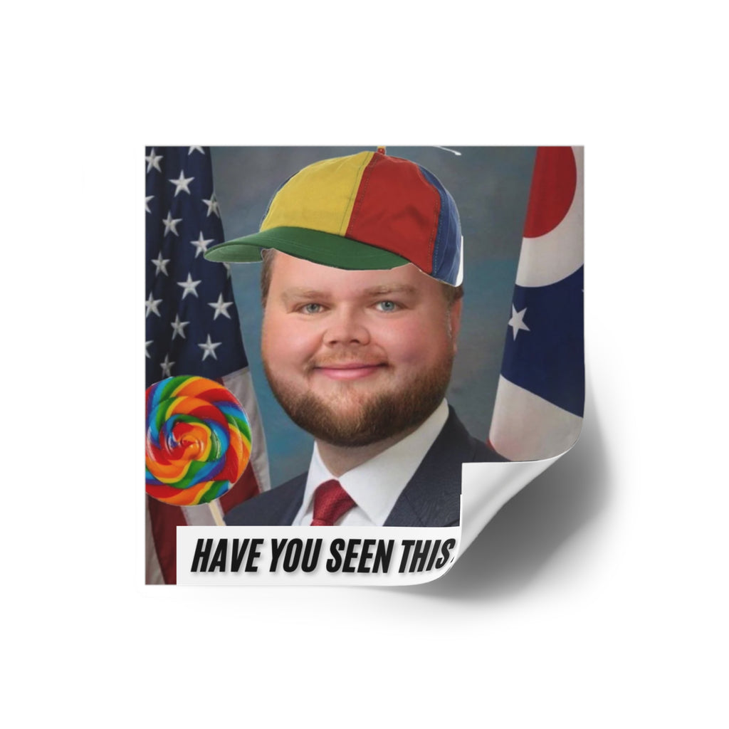 Have You Seen This Man? - JD Vance Bumper Sticker | Funny Political Car Decal | Satirical Vice President Sticker
