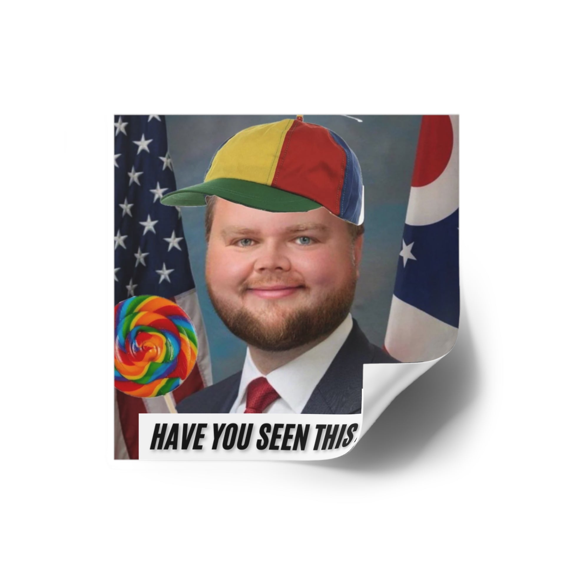 Have You Seen This Man? - JD Vance Bumper Sticker | Funny Political Car Decal | Satirical Vice President Sticker