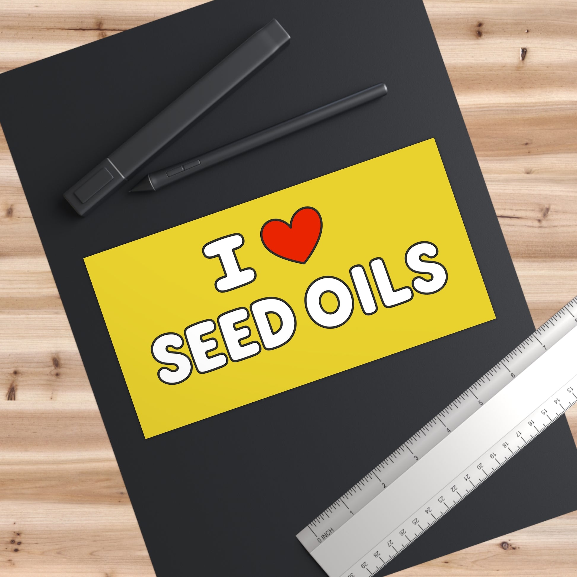 Fun Bumper Stickers for Vehicle Enthusiasts, Express Yourself, Car Decor, Gift for Food Lovers, I <3 Seed Oils
