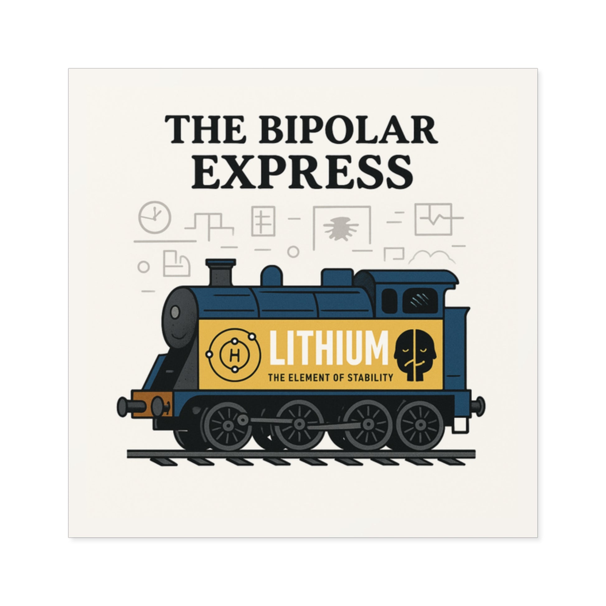 The Chaotic Express Bumper Sticker - Absurd Holiday Train Parody, Ironic Gift, Funny Mental Spiral Decal, Mood Swing Express