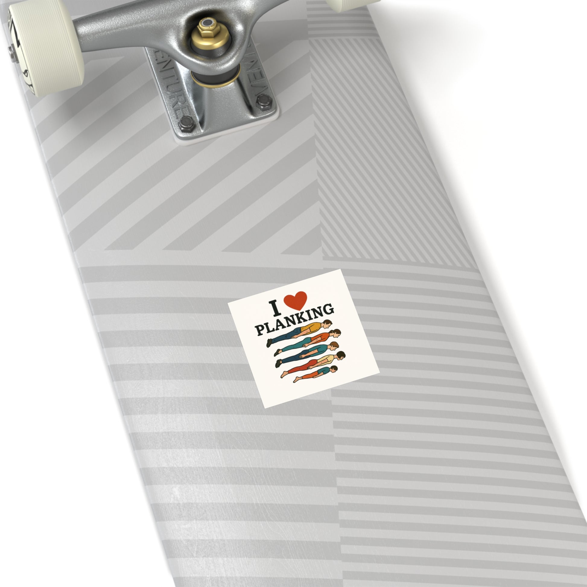 I Heart Planking Sticker - Funny Retro Meme Vinyl Decal - Ironic Absurd Humor, Internet Trend Revival, Shitpost Car Laptop Sticker