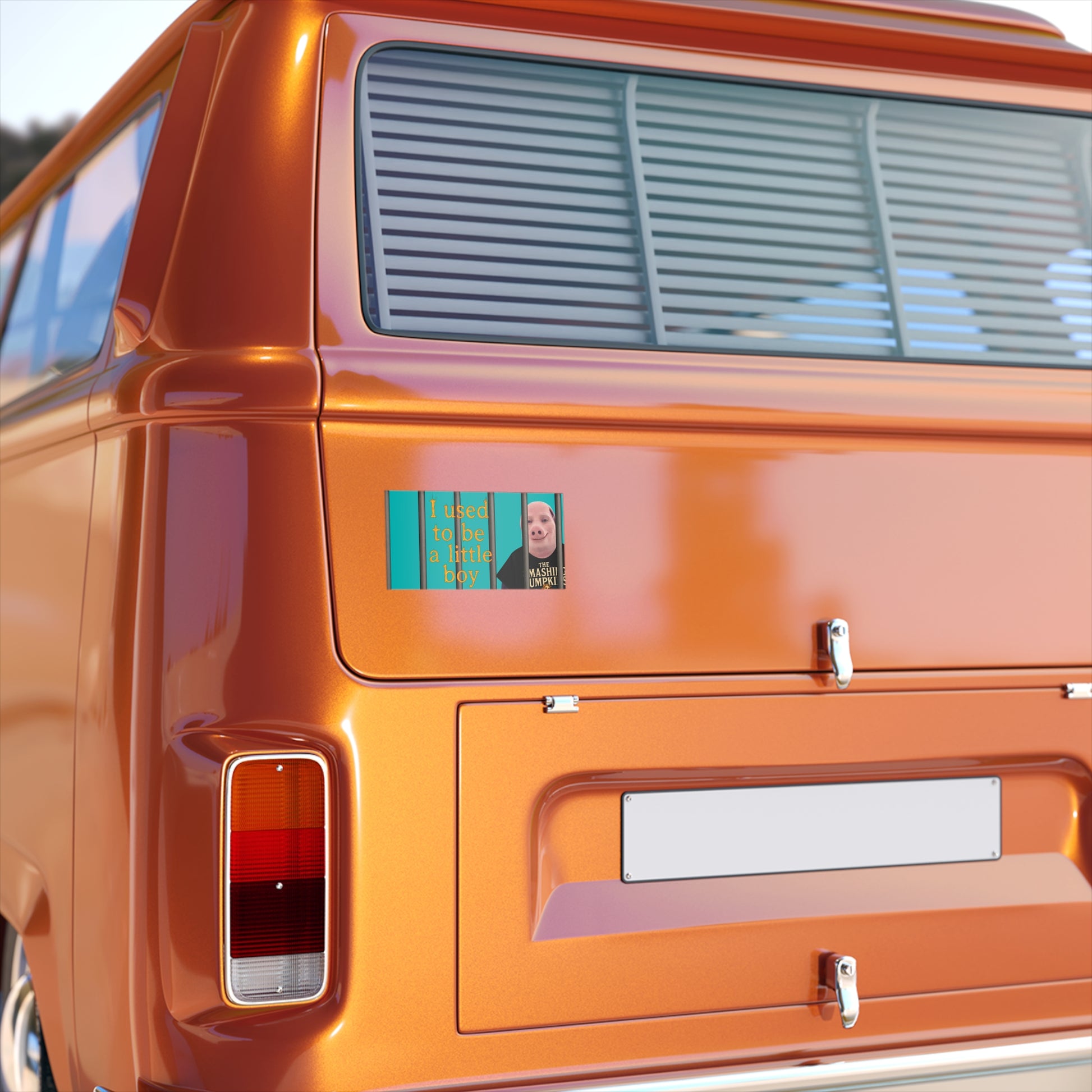 Funny John Pork Bumper Sticker - Smashing Pumpkins Lyric "I Used to Be a Little Boy" - Ironic Meme Car Decal - Jailcore Aesthetic