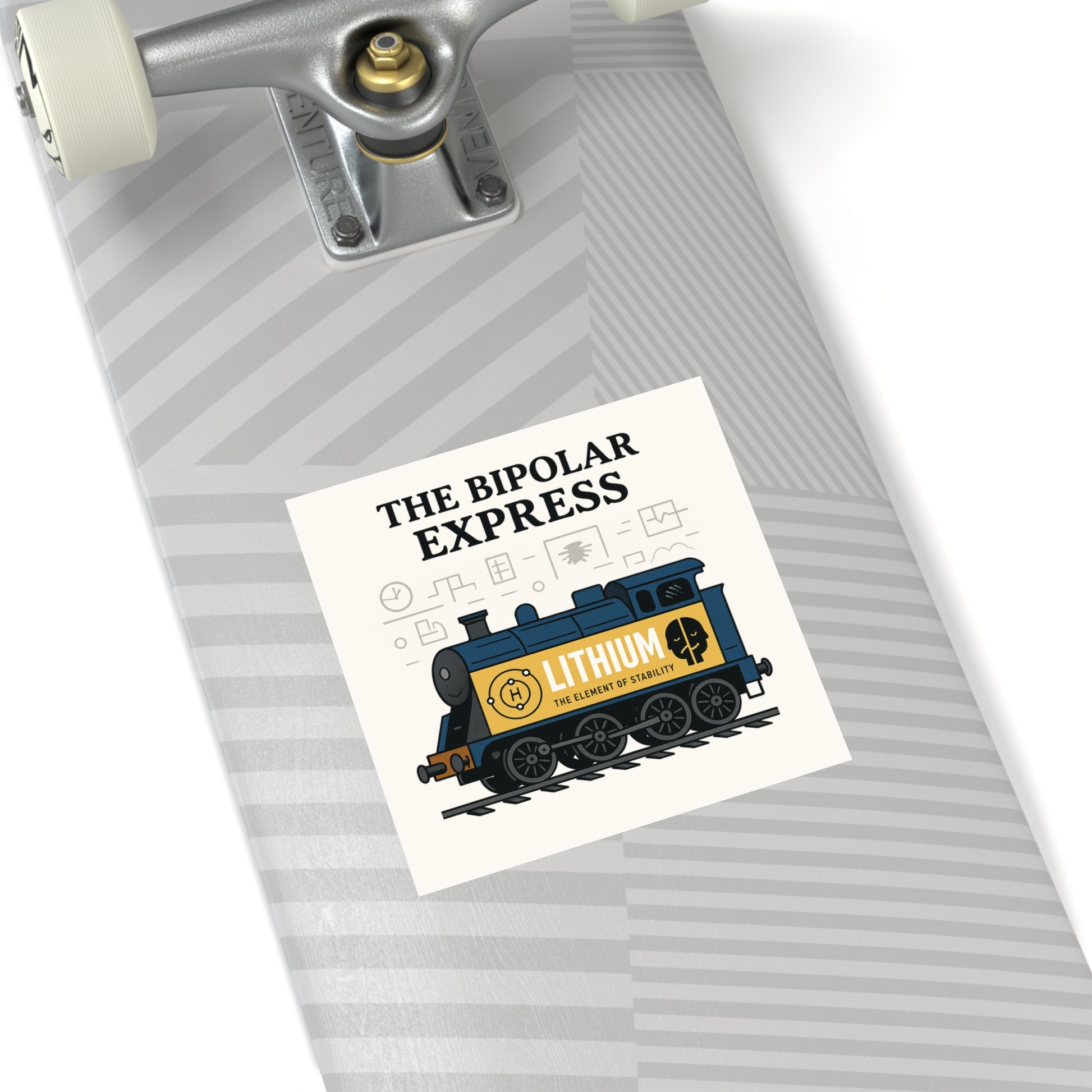 The Chaotic Express Bumper Sticker - Absurd Holiday Train Parody, Ironic Gift, Funny Mental Spiral Decal, Mood Swing Express