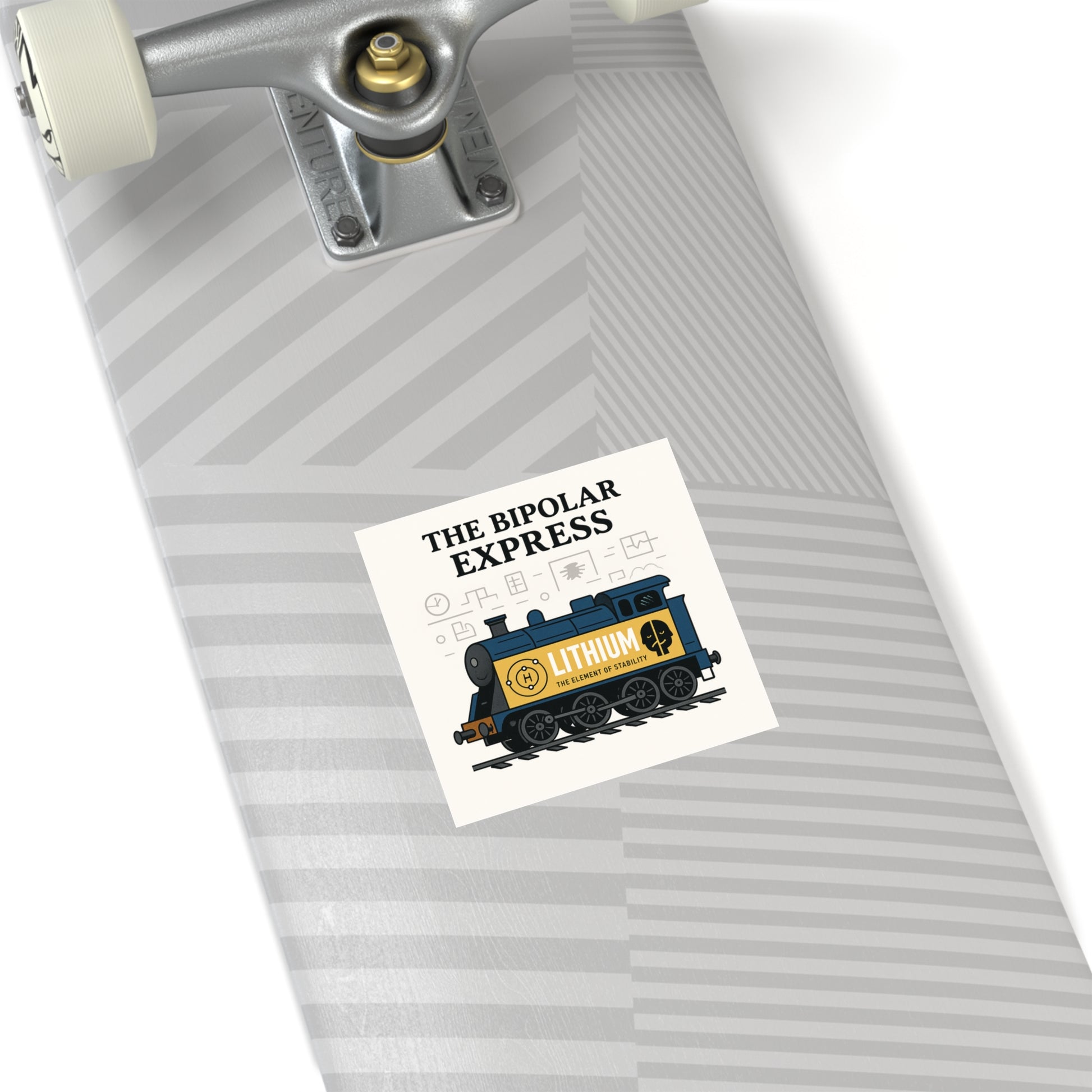 The Chaotic Express Bumper Sticker - Absurd Holiday Train Parody, Ironic Gift, Funny Mental Spiral Decal, Mood Swing Express
