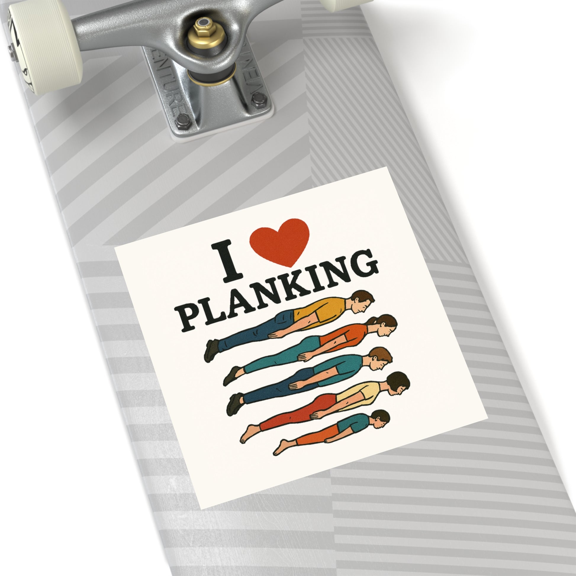 I Heart Planking Sticker - Funny Retro Meme Vinyl Decal - Ironic Absurd Humor, Internet Trend Revival, Shitpost Car Laptop Sticker
