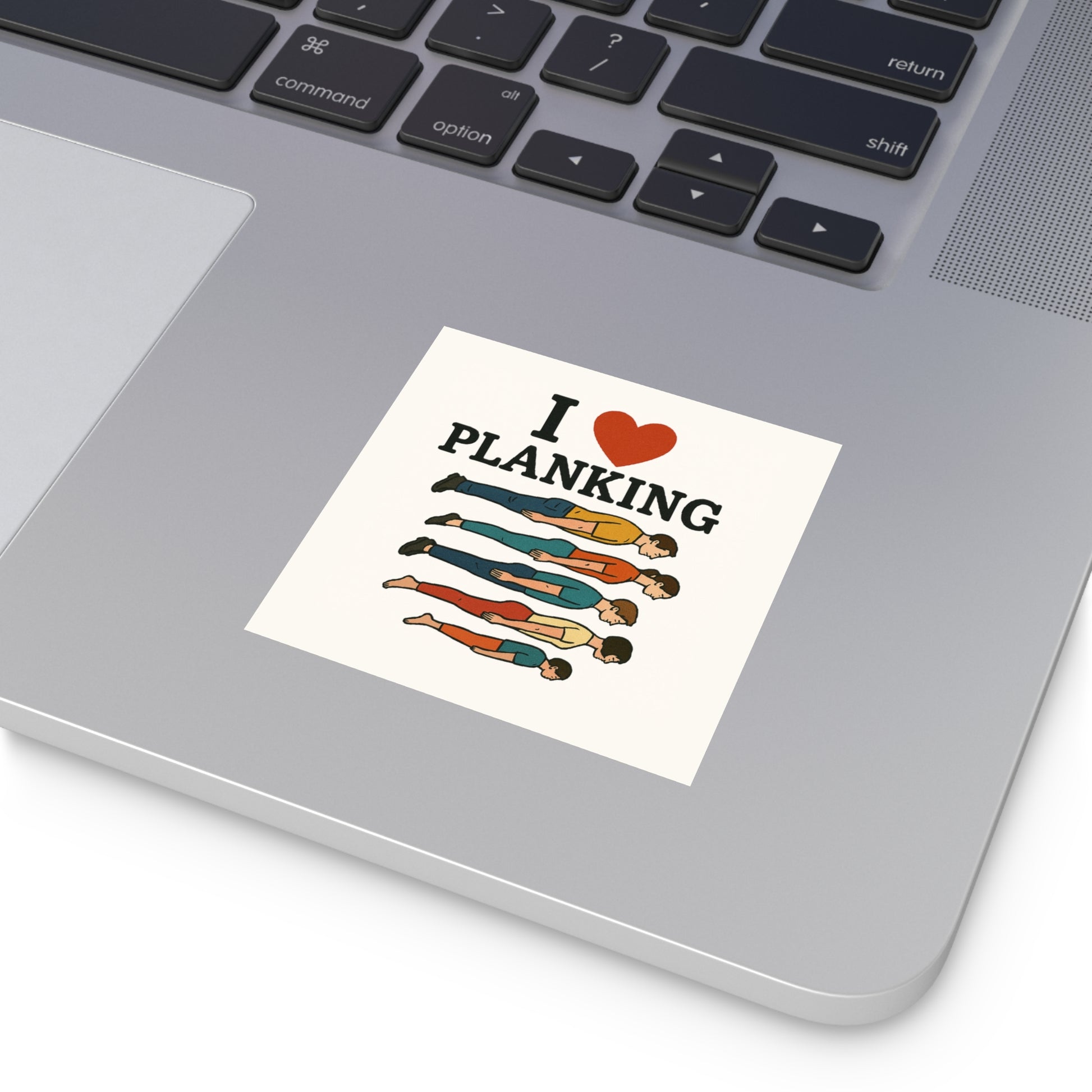I Heart Planking Sticker - Funny Retro Meme Vinyl Decal - Ironic Absurd Humor, Internet Trend Revival, Shitpost Car Laptop Sticker
