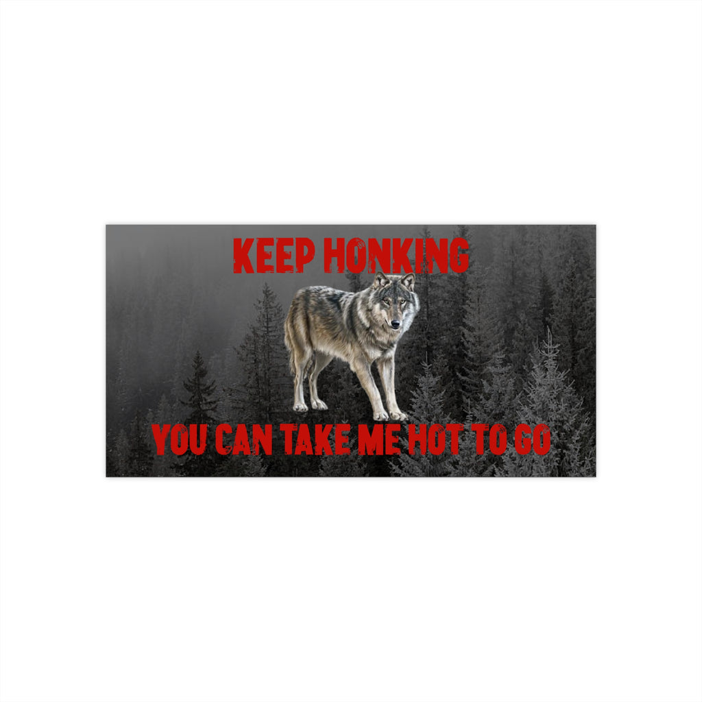 Funny Wolf Meme Waterproof Sticker - Car Decal, Humorous Gift, Absurd Humor, Road Trip Essentials, Hot To Go