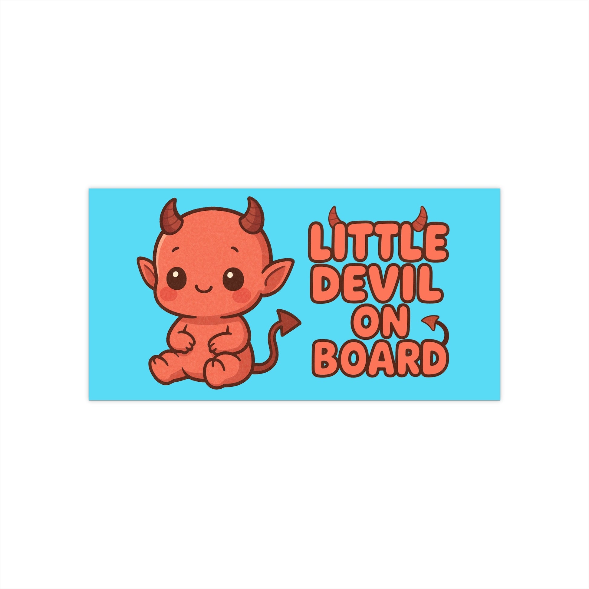 Little Devil On Board - Cute and Chaotic Baby Bumper Sticker