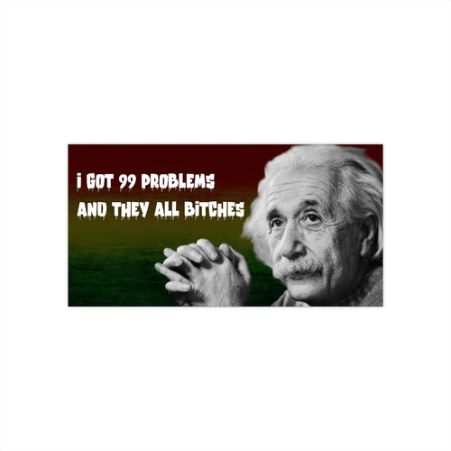 99 Problems meme, Funny Car Decals, Inspirational Quotes, Einstein Humor, Gift for music enthusiasts
