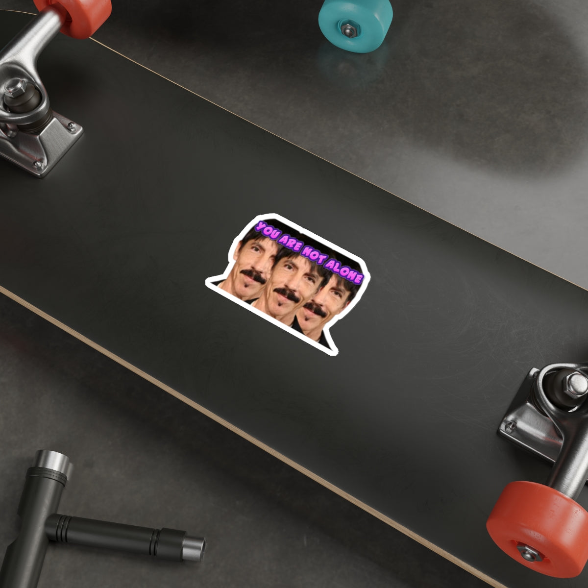 Funny Anthony Kiedis Clones Bumper Sticker | You Are Not Alone Meme Decal | Surreal RHCP Parody Vinyl for Car, Laptop, or Water Bottle