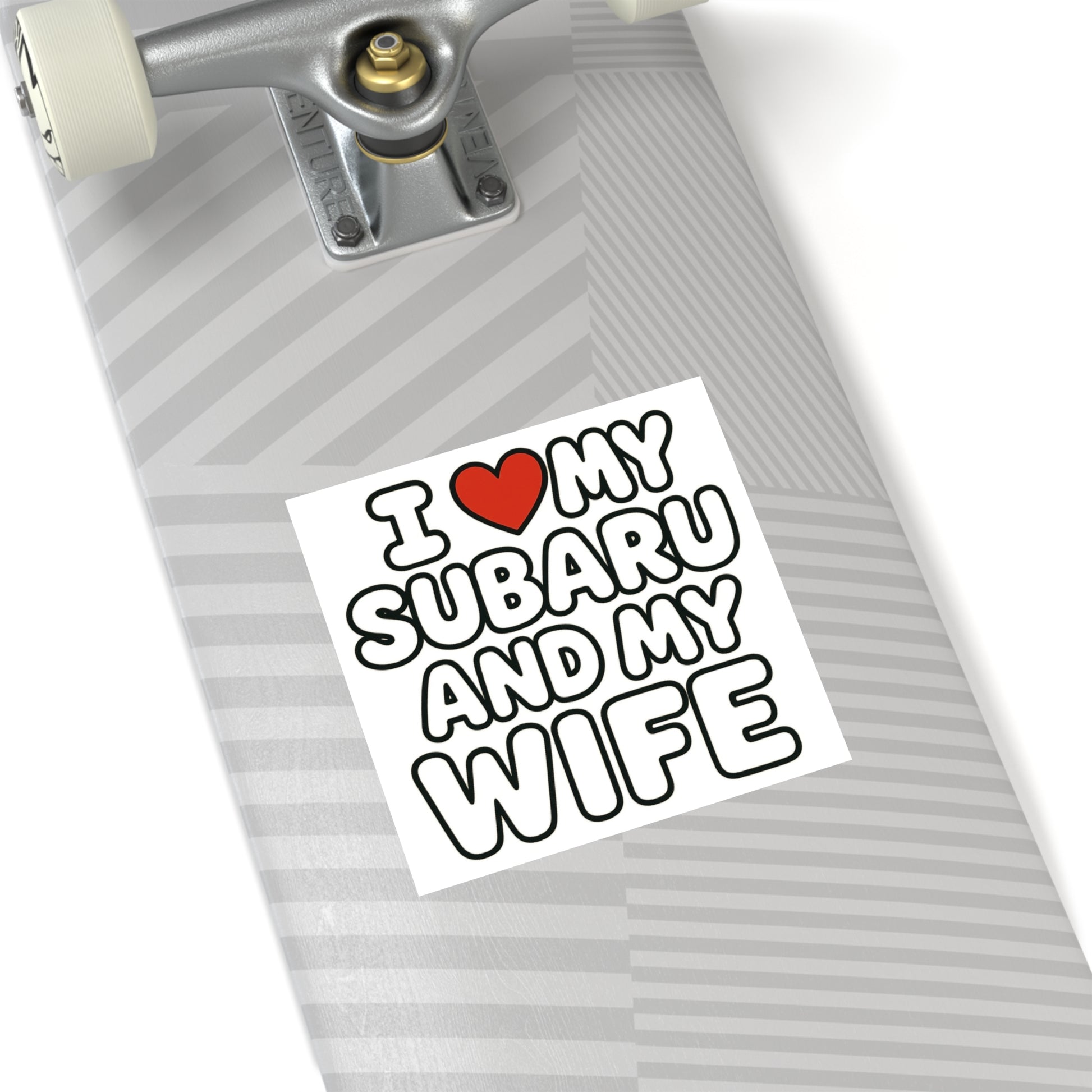 Subaru and Spouse Loyalty Sticker - 4 Inch Square Vinyl Decal for Chaotic Romantics