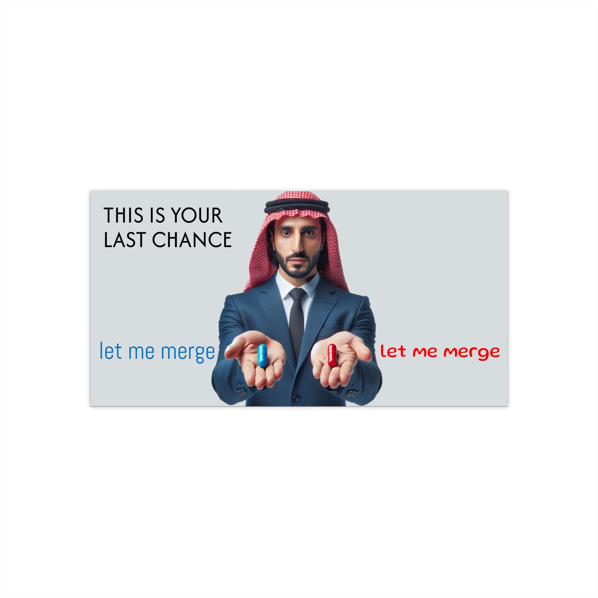 Morpheus Matrix Bumper Sticker - This is Your Last Chance, Please Let Me Merge Quote Sticker - Geeky Car Decal - Movie Quote Sticker