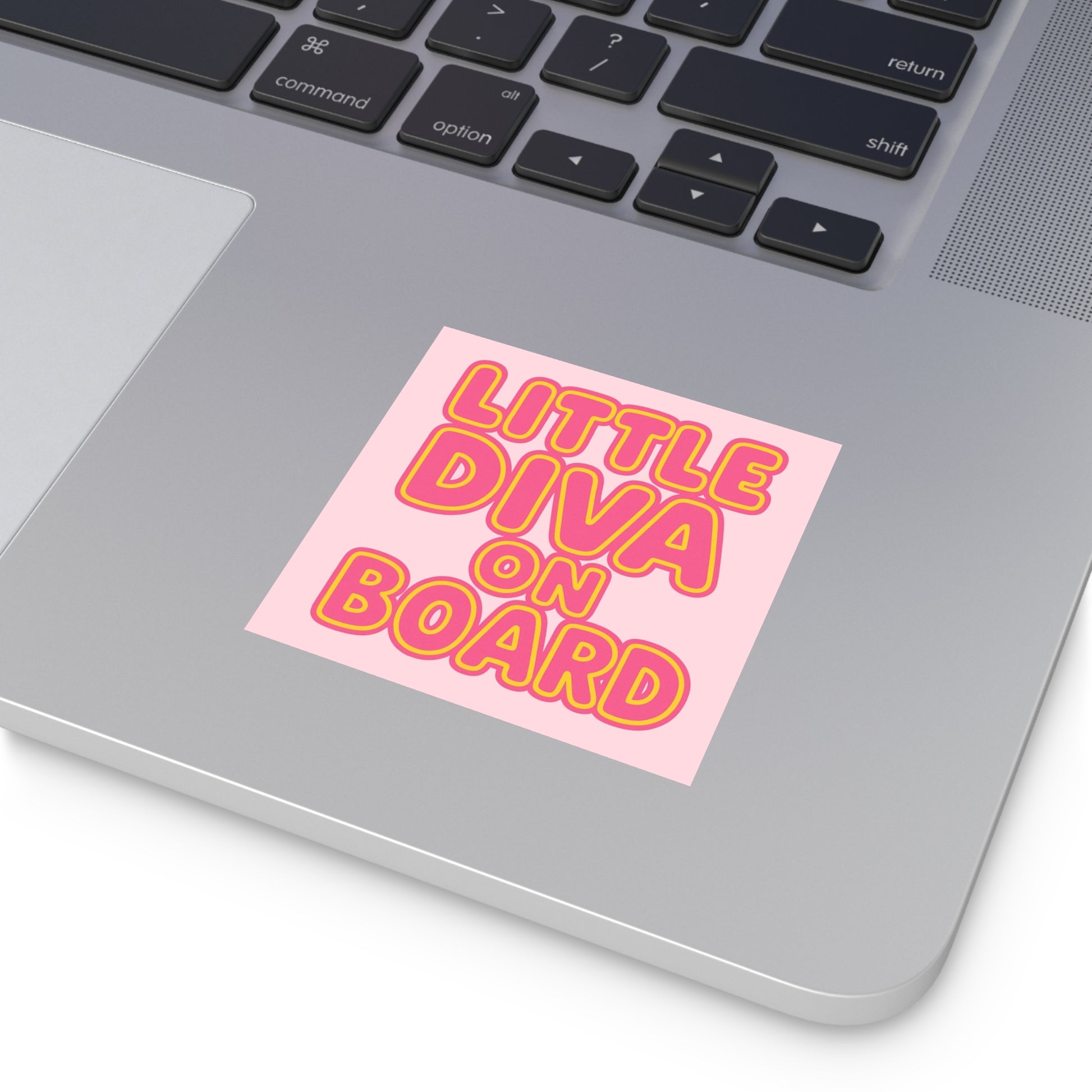 Little Diva On Board Sticker - Funny Baby Diva Bumper Decal, Sassy Baby on Board Parody, Satirical Glam Baby Car Sticker
