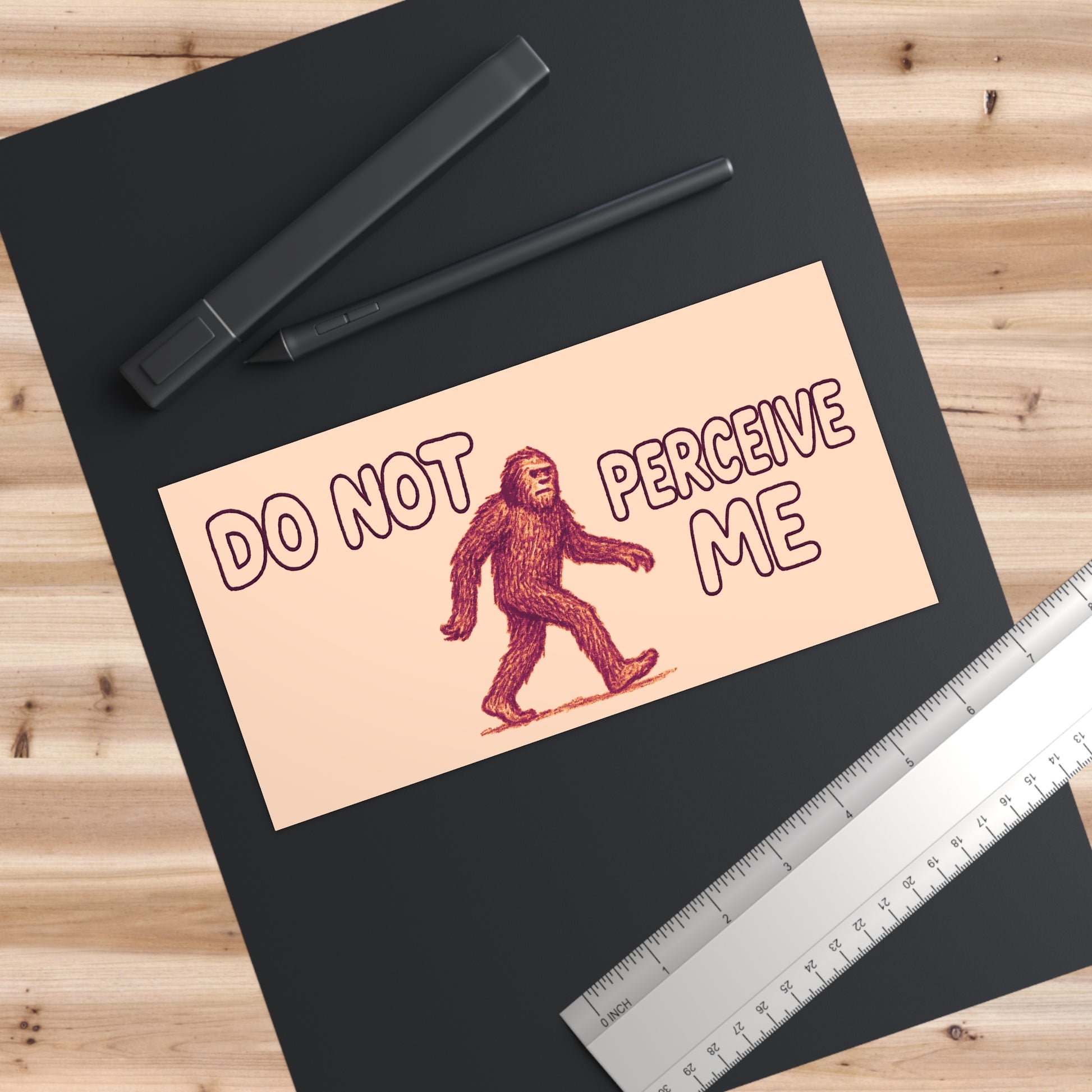 Do Not Perceive Me Bumper Sticker - Sasquatch Anti-Social Vinyl Decal