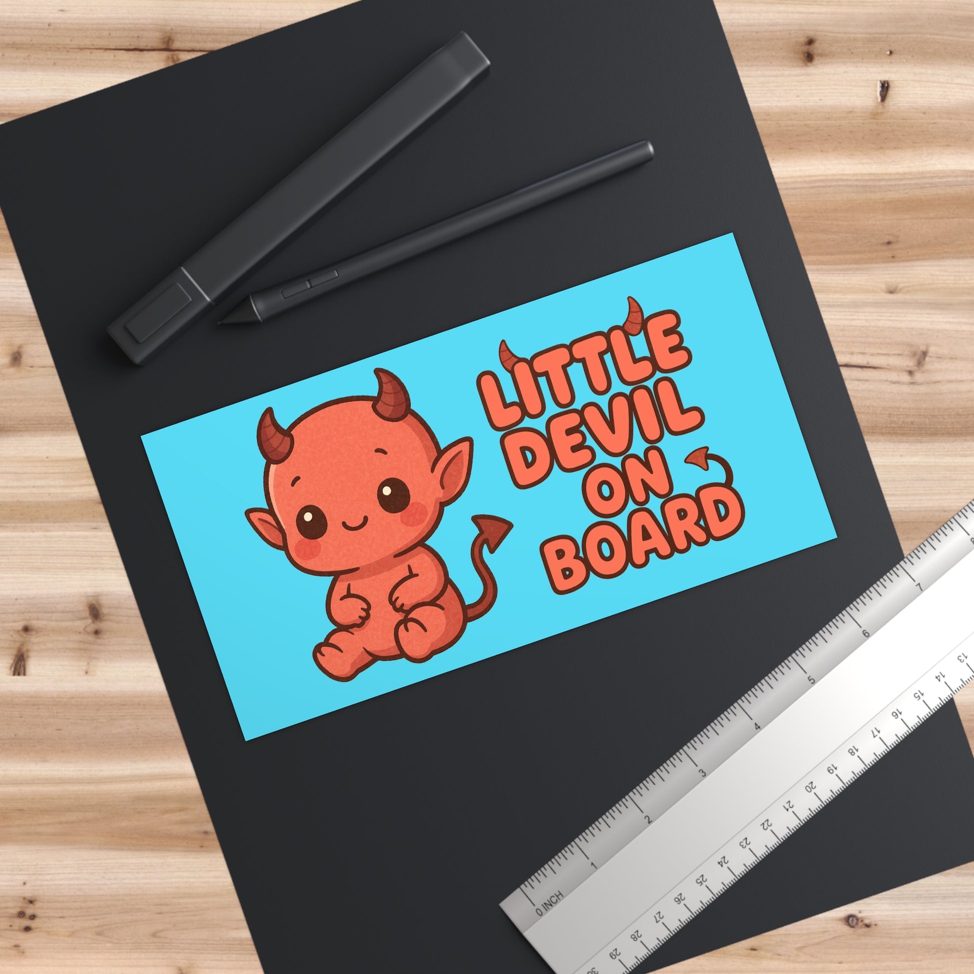 Little Devil On Board - Cute and Chaotic Baby Bumper Sticker