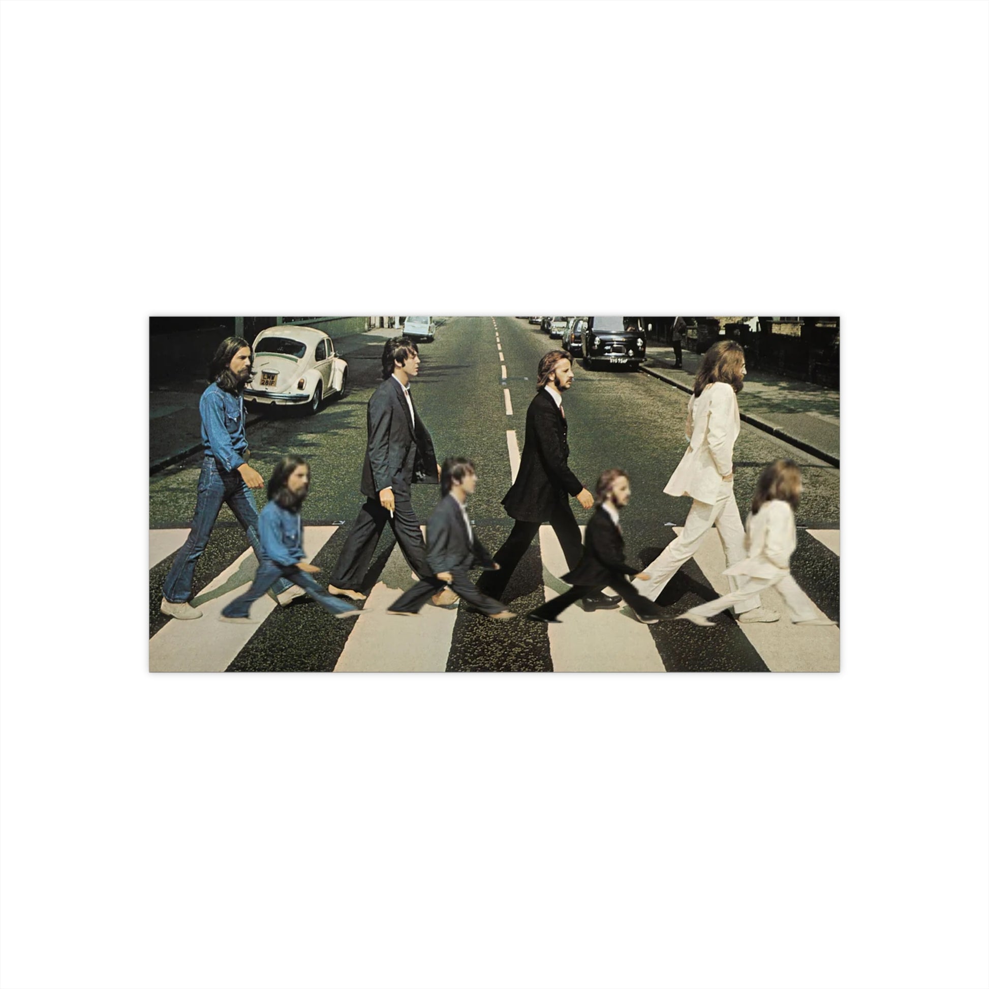 Funny Beatles Abbey Road Bumper Sticker | Mini Me Beatles Parody | Hilarious Vinyl Decal for Cars, Laptops, or Music Fans