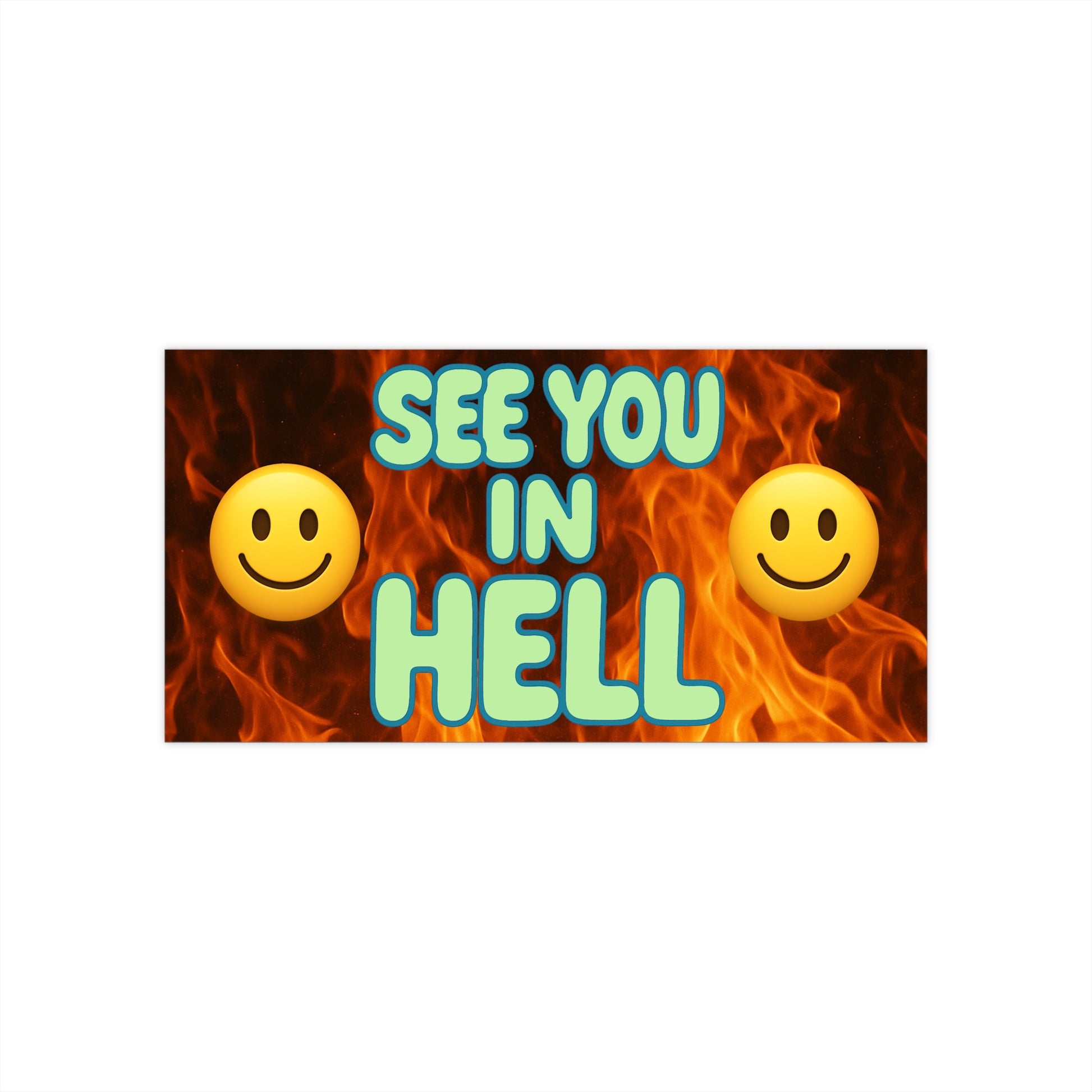 Funny Bumper Stickers - See You in Hell, Car Decals, Humorous Vehicle Stickers, Gift for Friends, Car Accessories