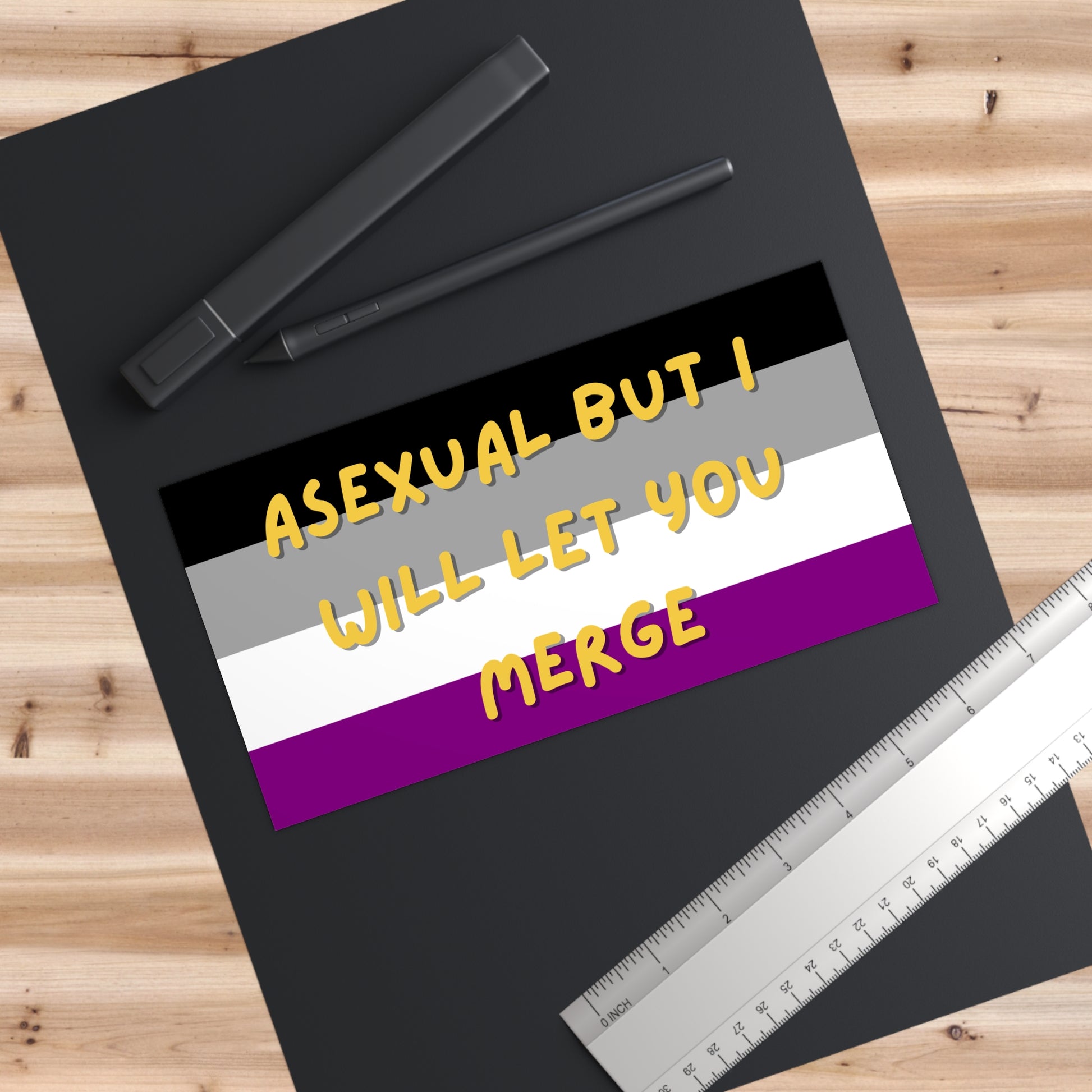 Ace But I Will Let You Merge - LGBTQIA+ Waterproof Bumper Sticker
